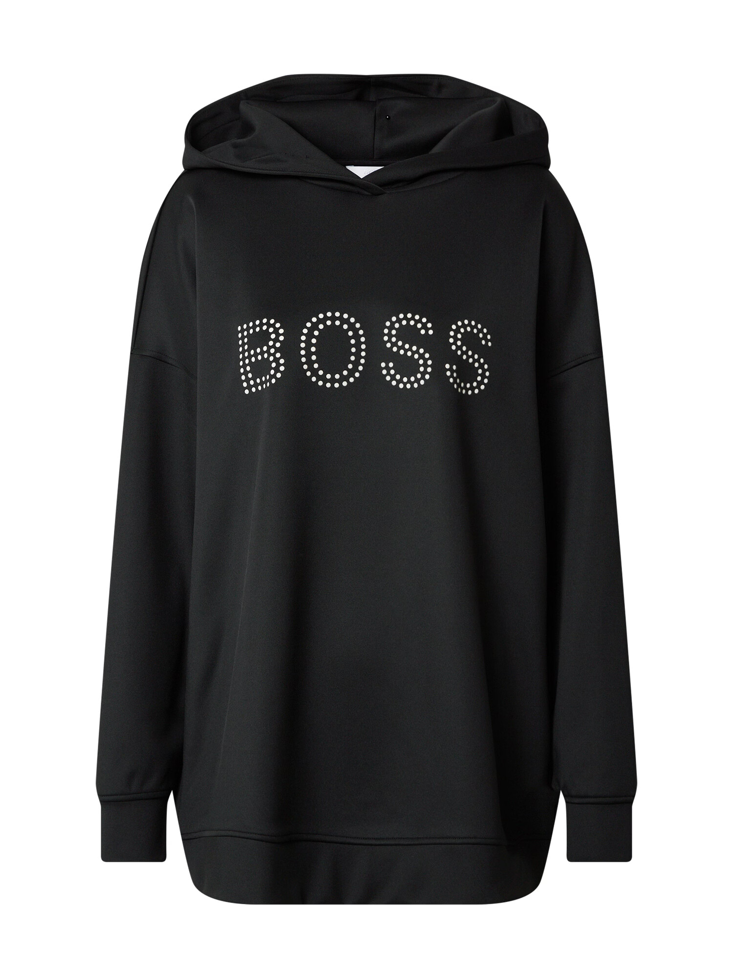 BOSS Orange Bluză de molton 'Eboa' negru / alb - Pled.ro