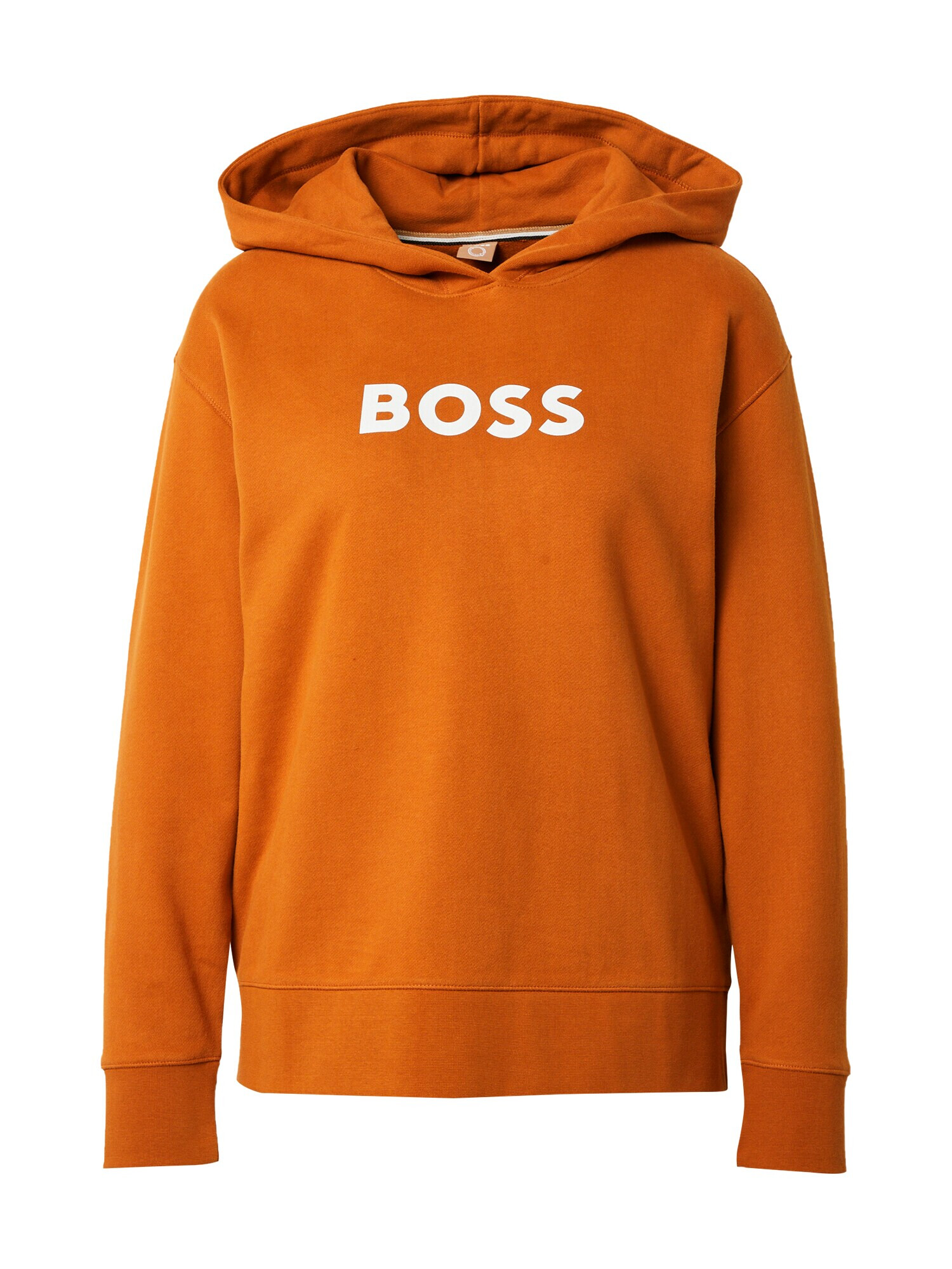 BOSS Orange Bluză de molton 'Edelight' portocaliu închis / alb - Pled.ro