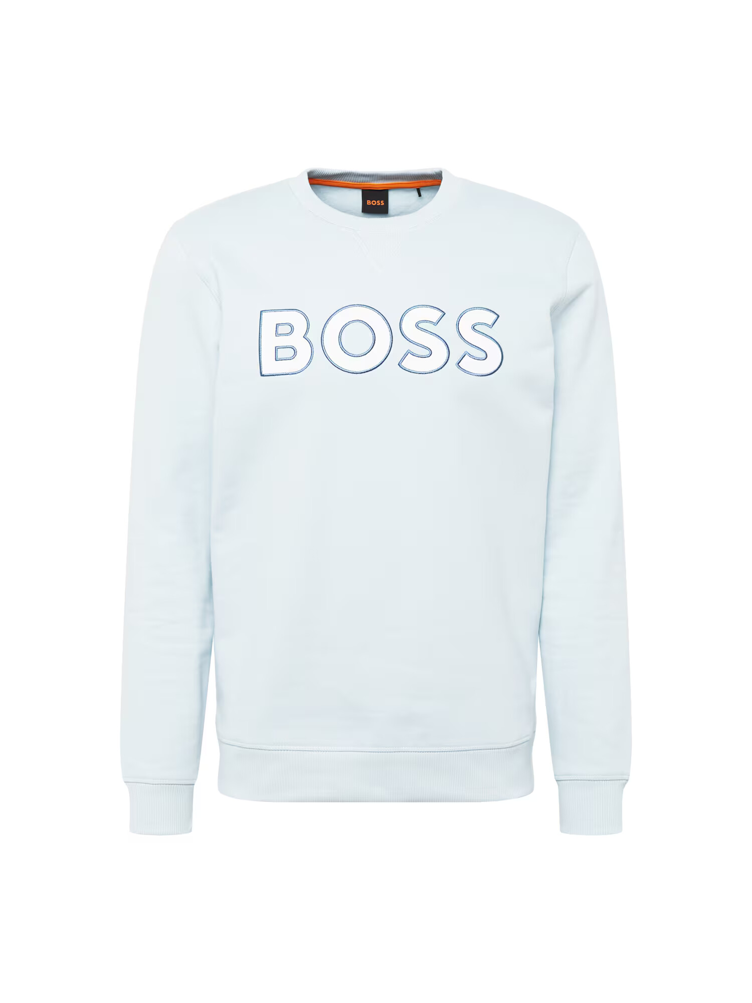 BOSS Orange Bluză de molton albastru deschis / alb - Pled.ro