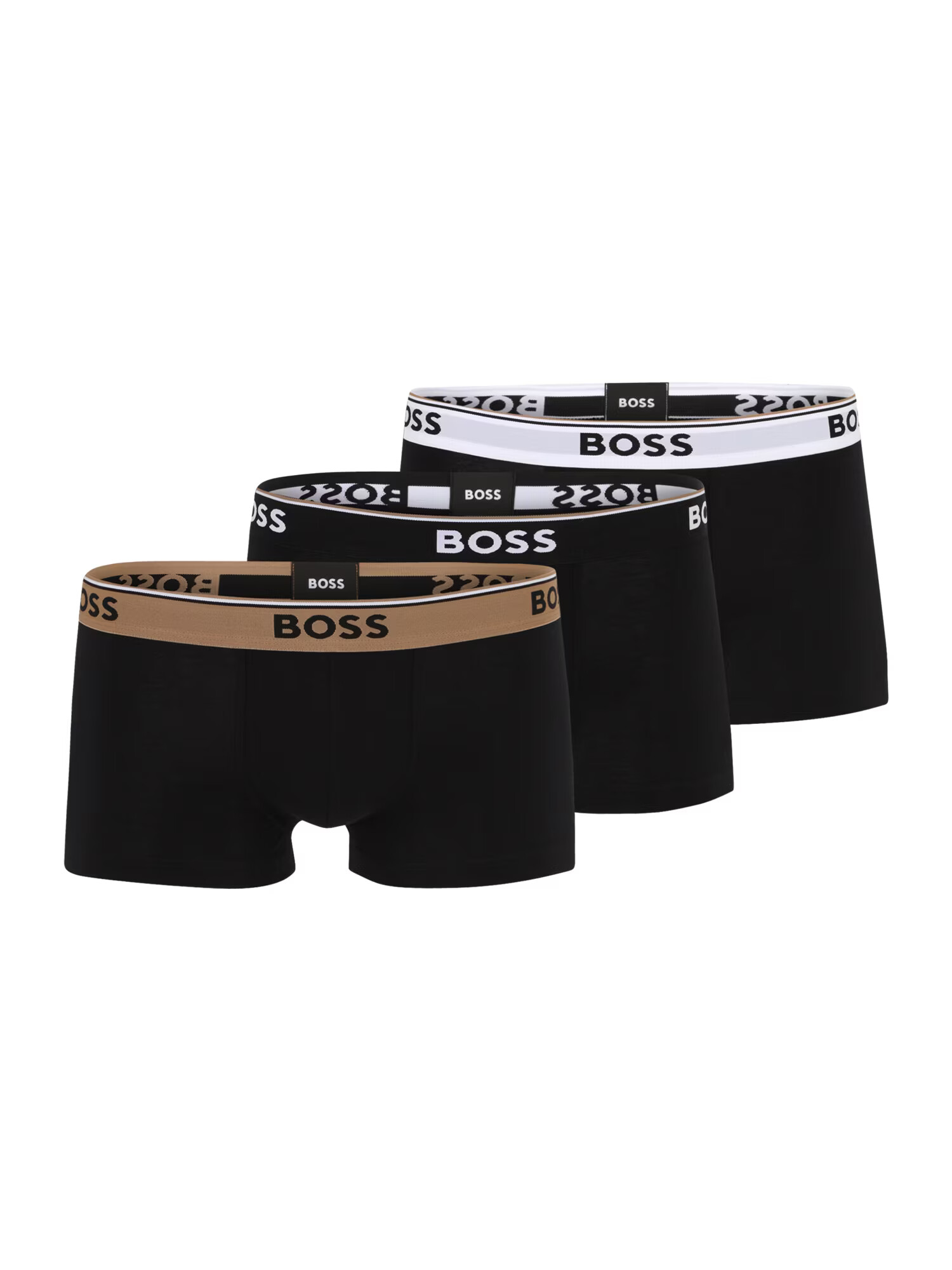 BOSS Orange Boxeri 'Bold Power' maro / gri deschis / negru / alb - Pled.ro