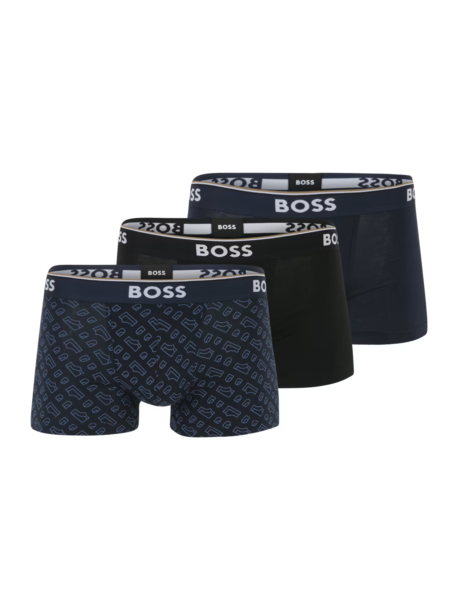 BOSS Orange Boxeri 'Power' bleumarin / negru / alb - Pled.ro