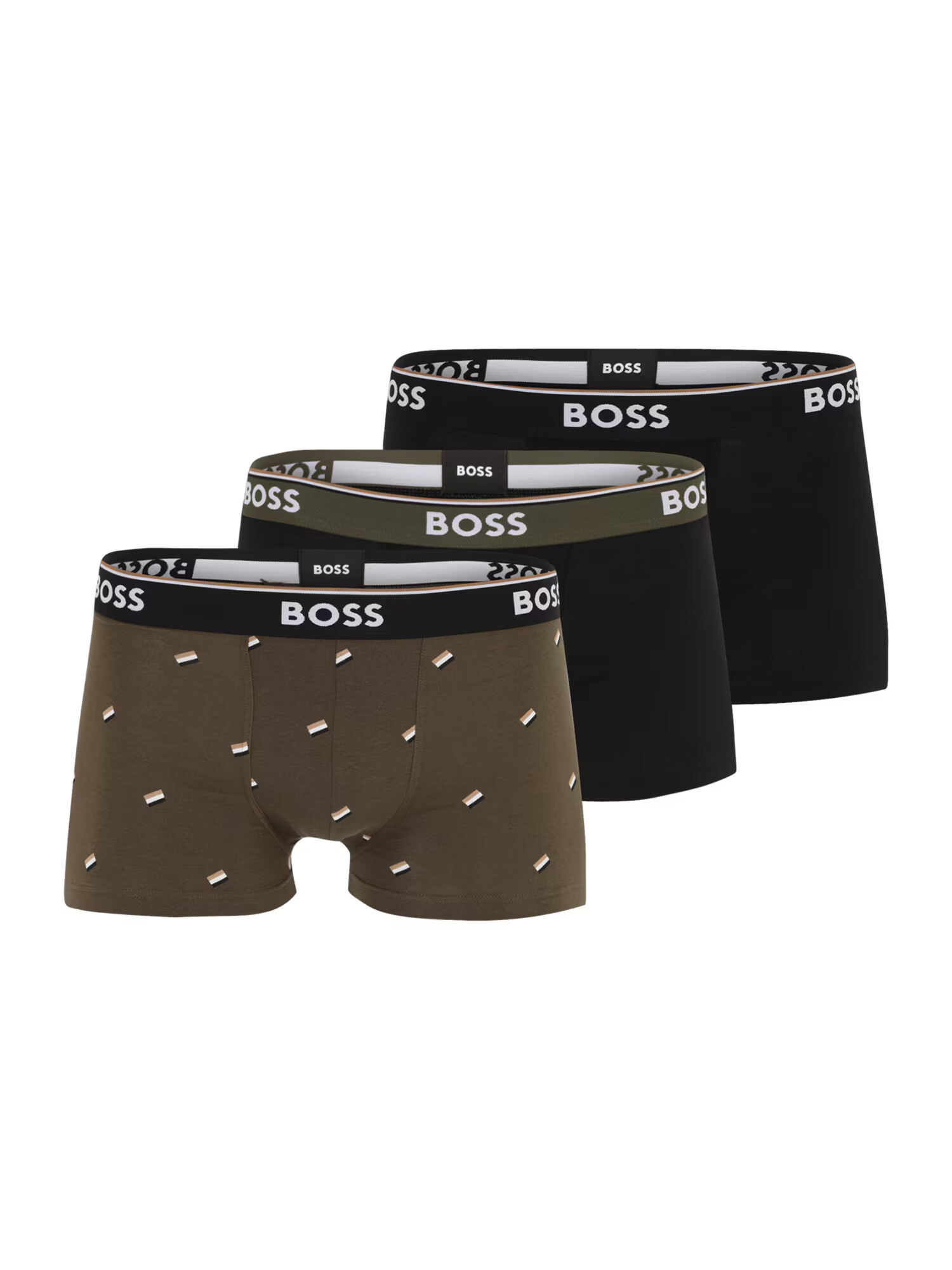 BOSS Orange Boxeri 'Power' oliv / negru / alb - Pled.ro