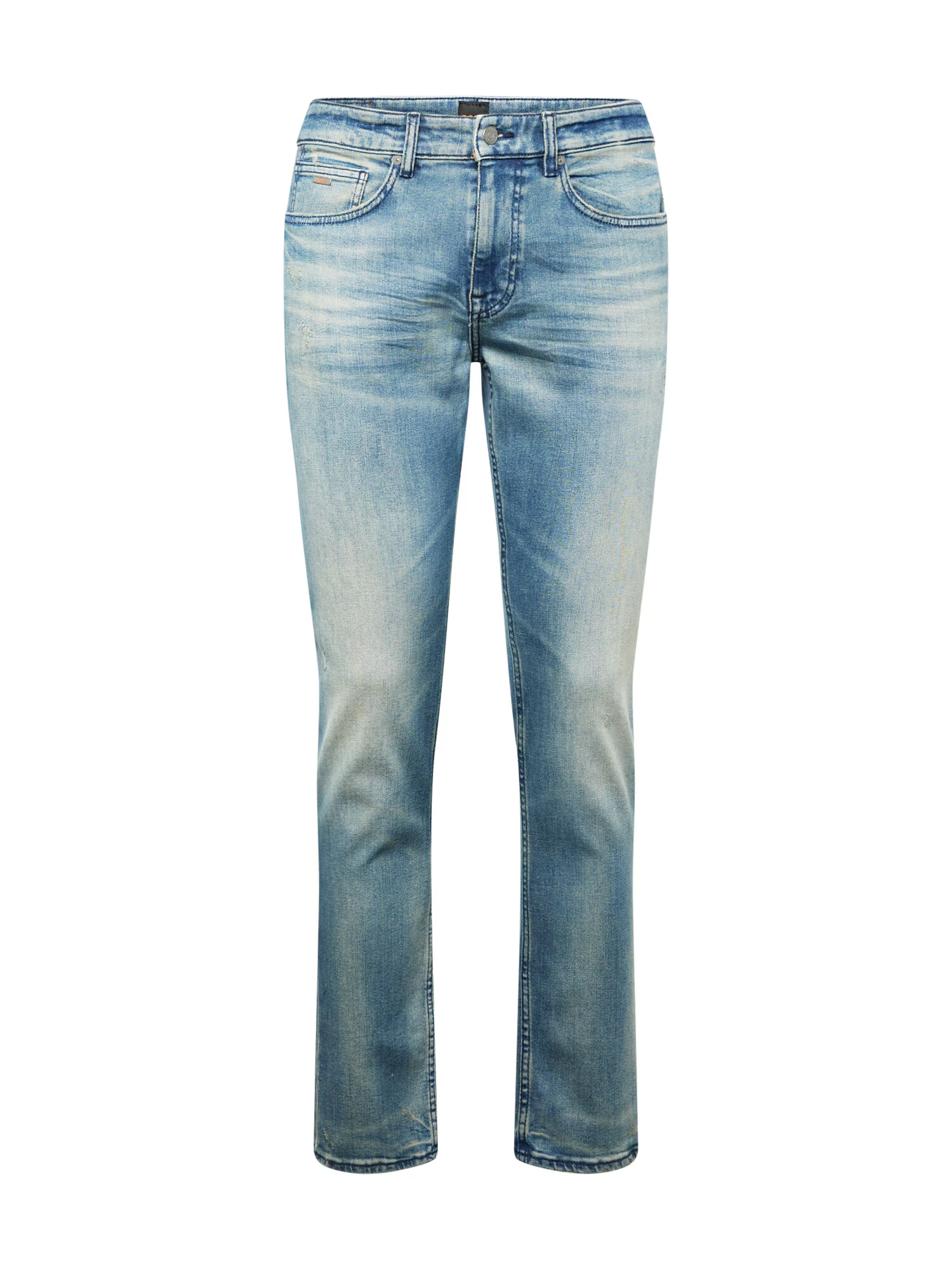 BOSS Orange Jeans 'Delaware' albastru denim / maro coniac - Pled.ro