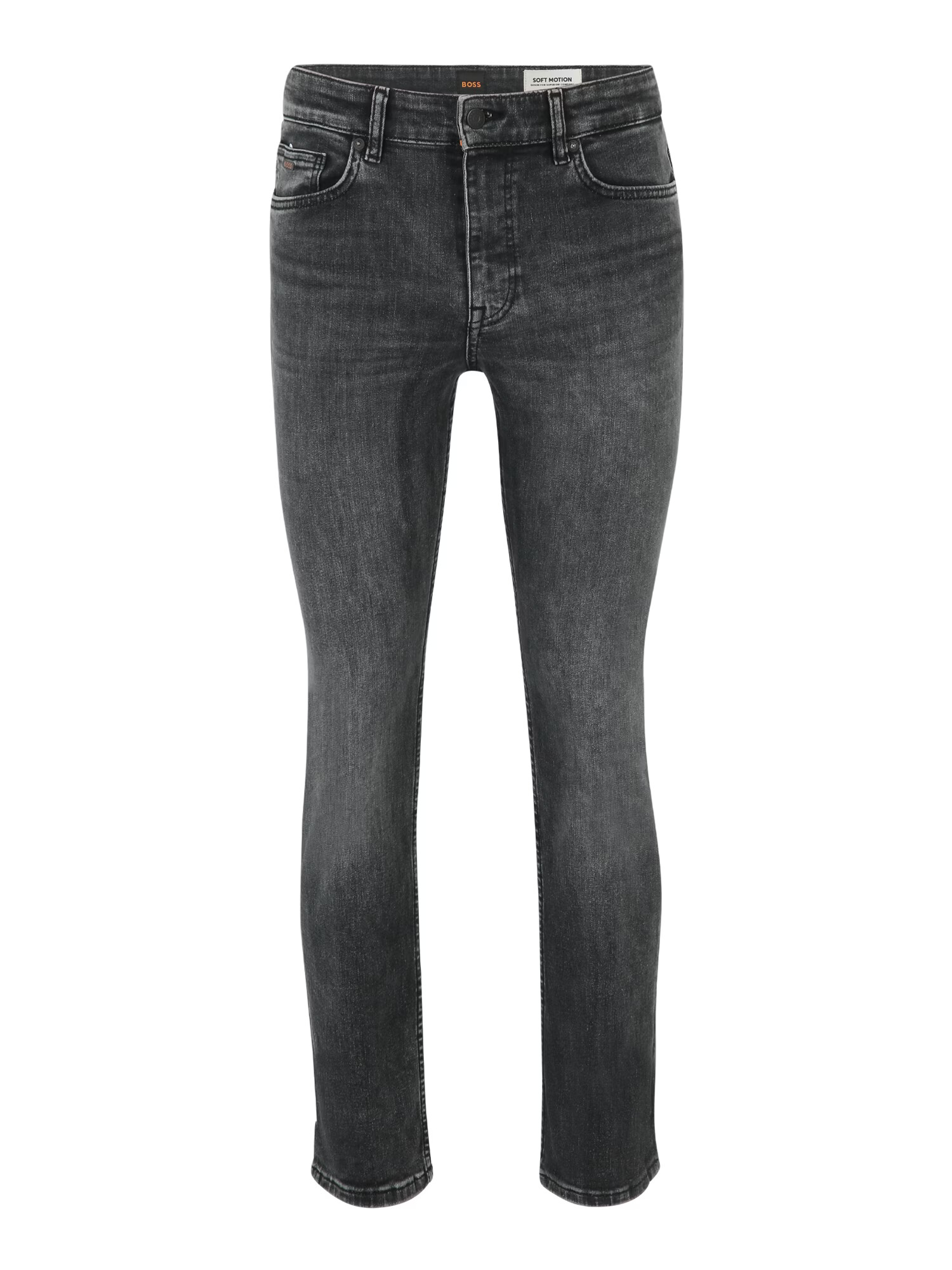 BOSS Orange Jeans 'Delaware' gri denim / portocaliu / negru - Pled.ro