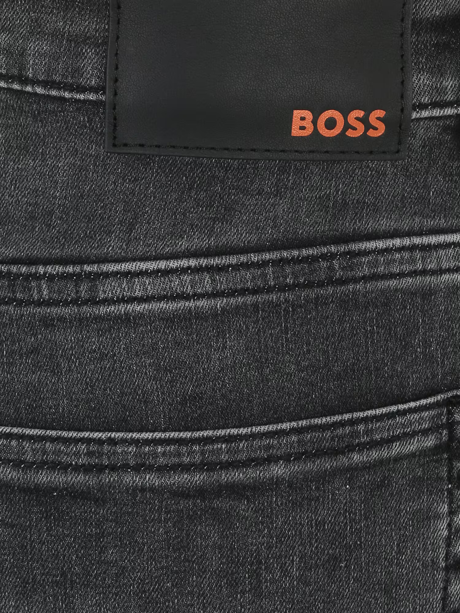 BOSS Orange Jeans 'Delaware' gri denim / portocaliu / negru - Pled.ro