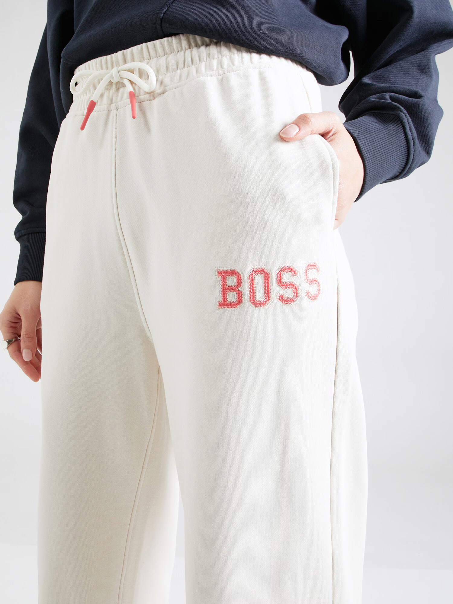 BOSS Orange Pantaloni 'C_Epreppant_1' roz / alb - Pled.ro