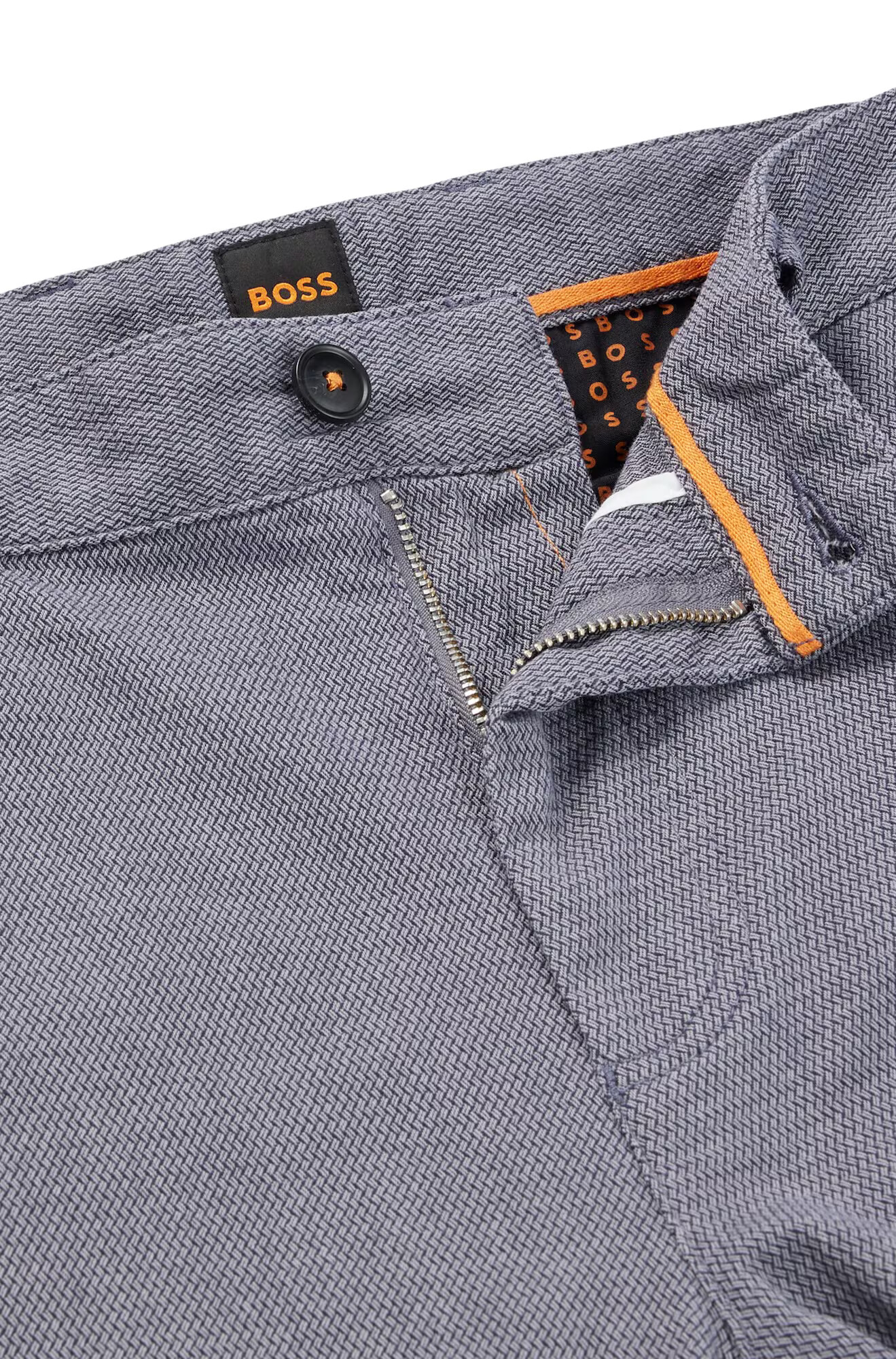 BOSS Orange Pantaloni eleganți bleumarin / gri - Pled.ro