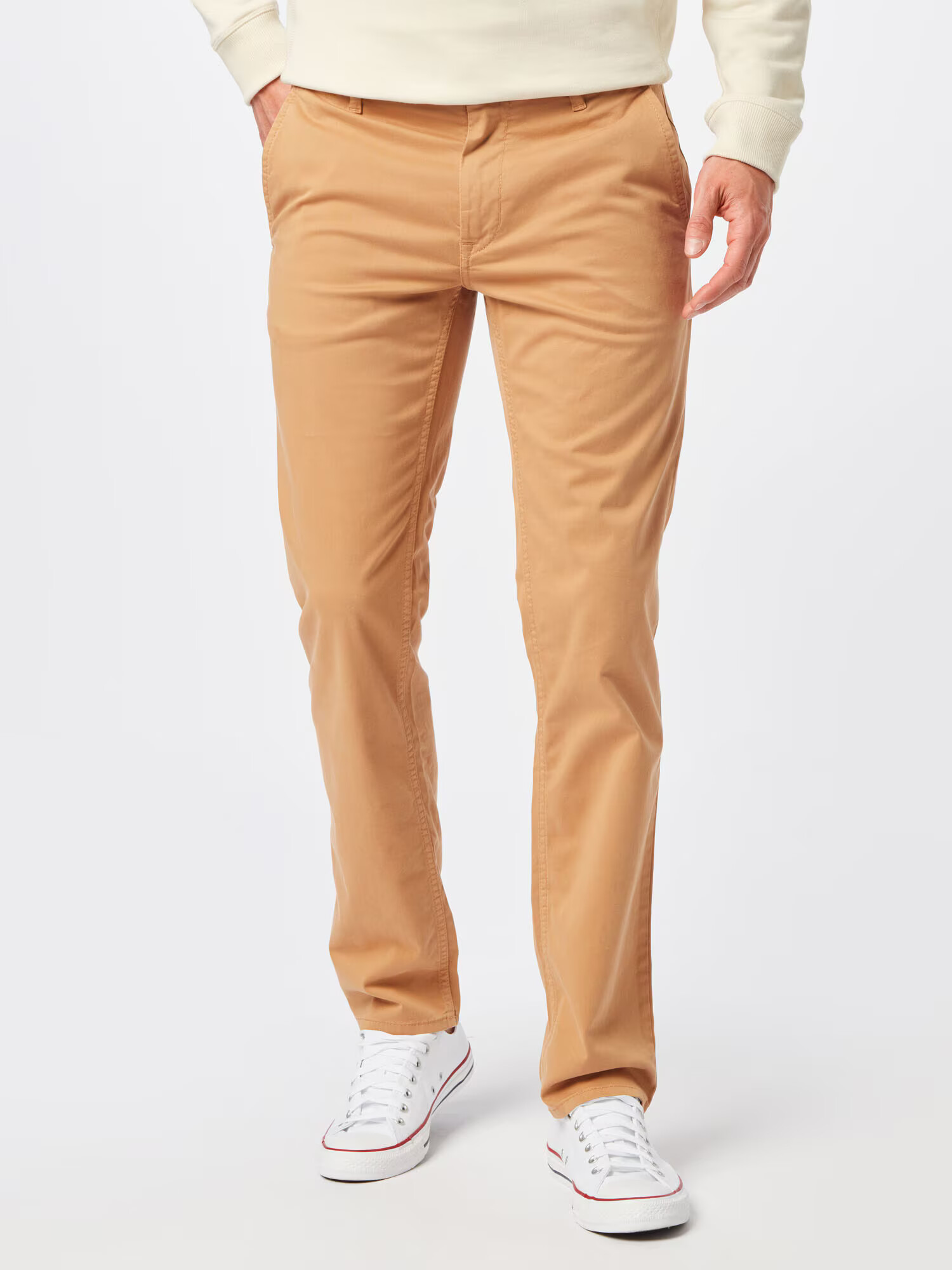 BOSS Orange Pantaloni eleganți nisipiu - Pled.ro