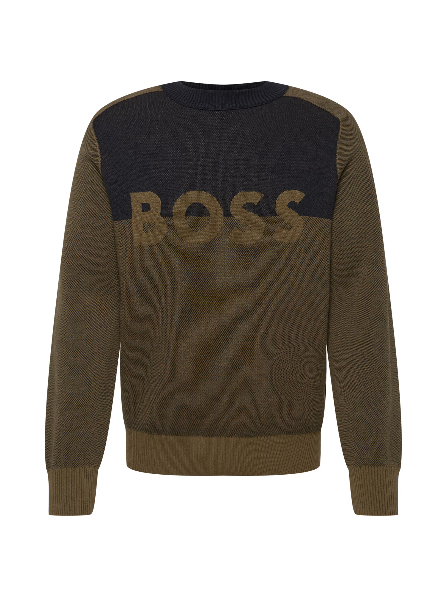 BOSS Orange Pulover 'Asave' oliv / negru - Pled.ro