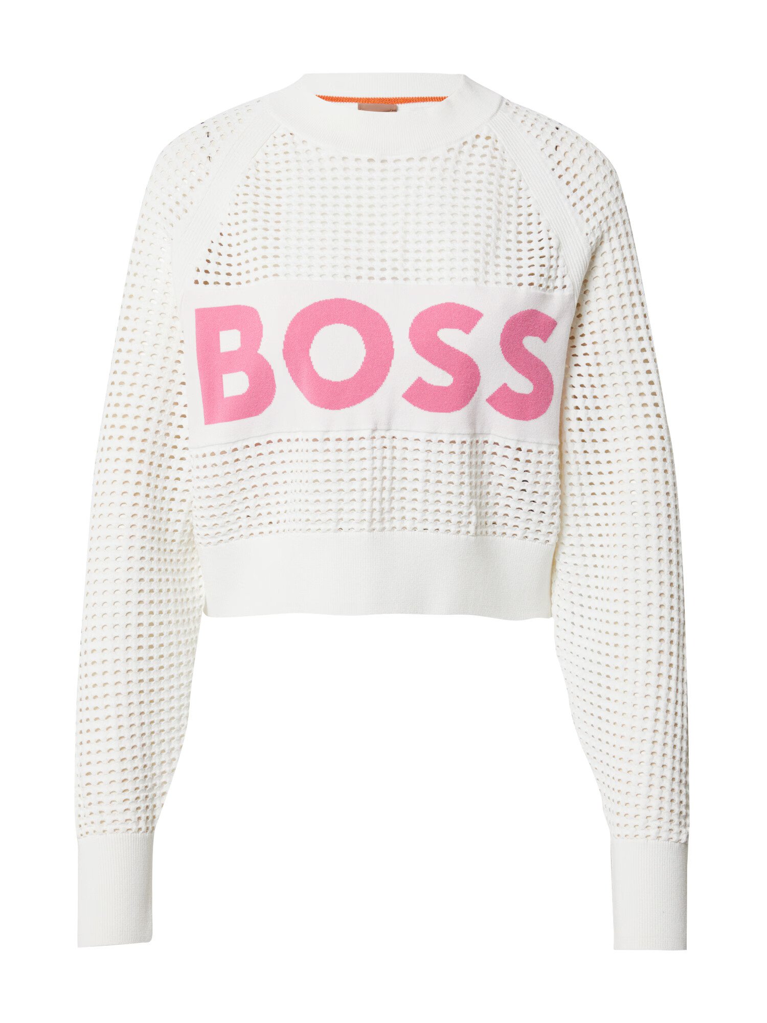 BOSS Orange Pulover roz neon / alb - Pled.ro