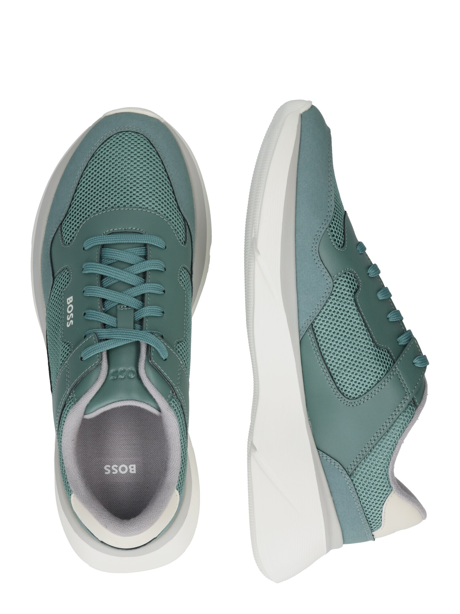 BOSS Orange Sneaker low 'Dean' verde / alb - Pled.ro