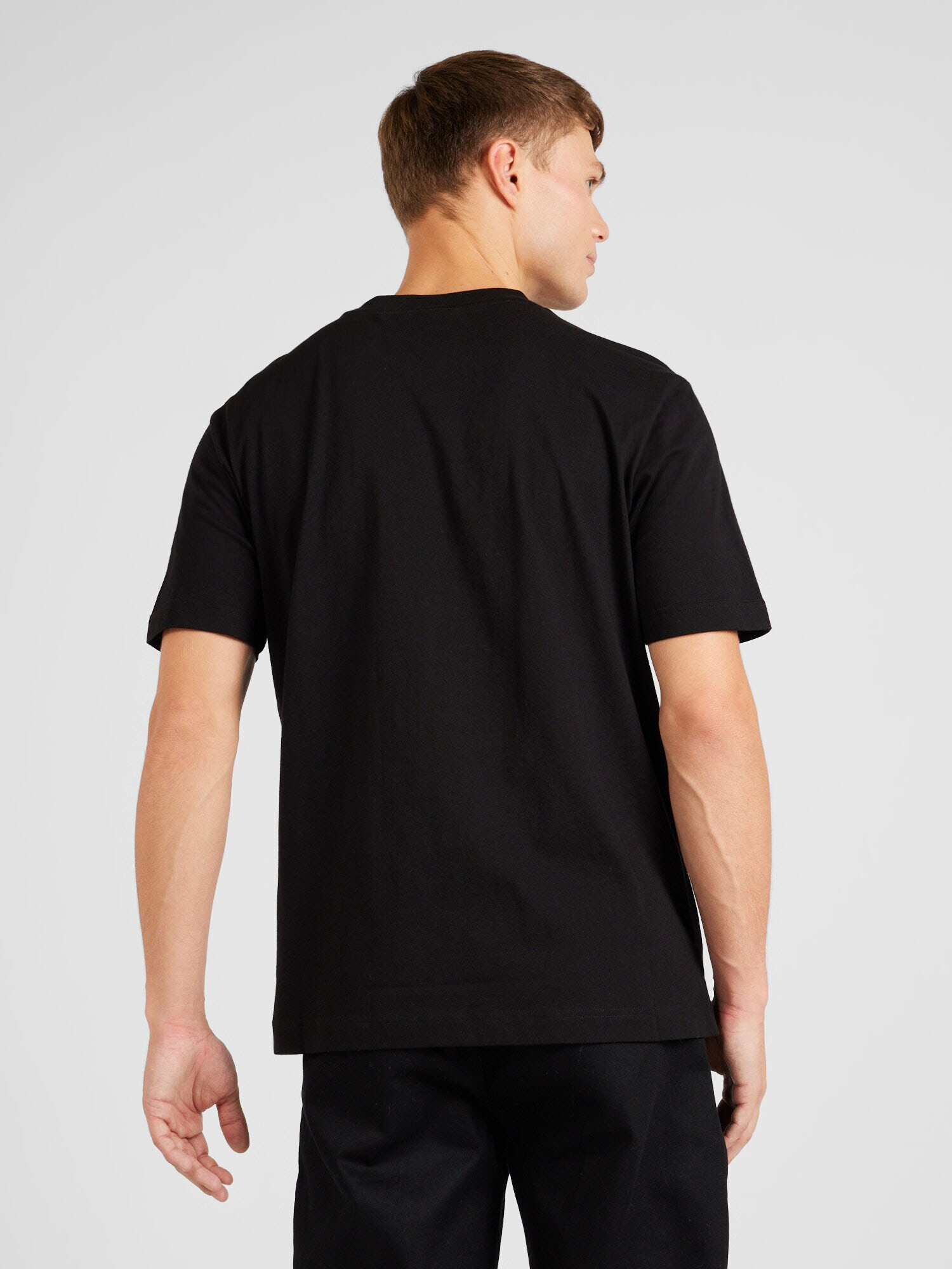 BOSS Orange Tricou bej / negru / alb - Pled.ro