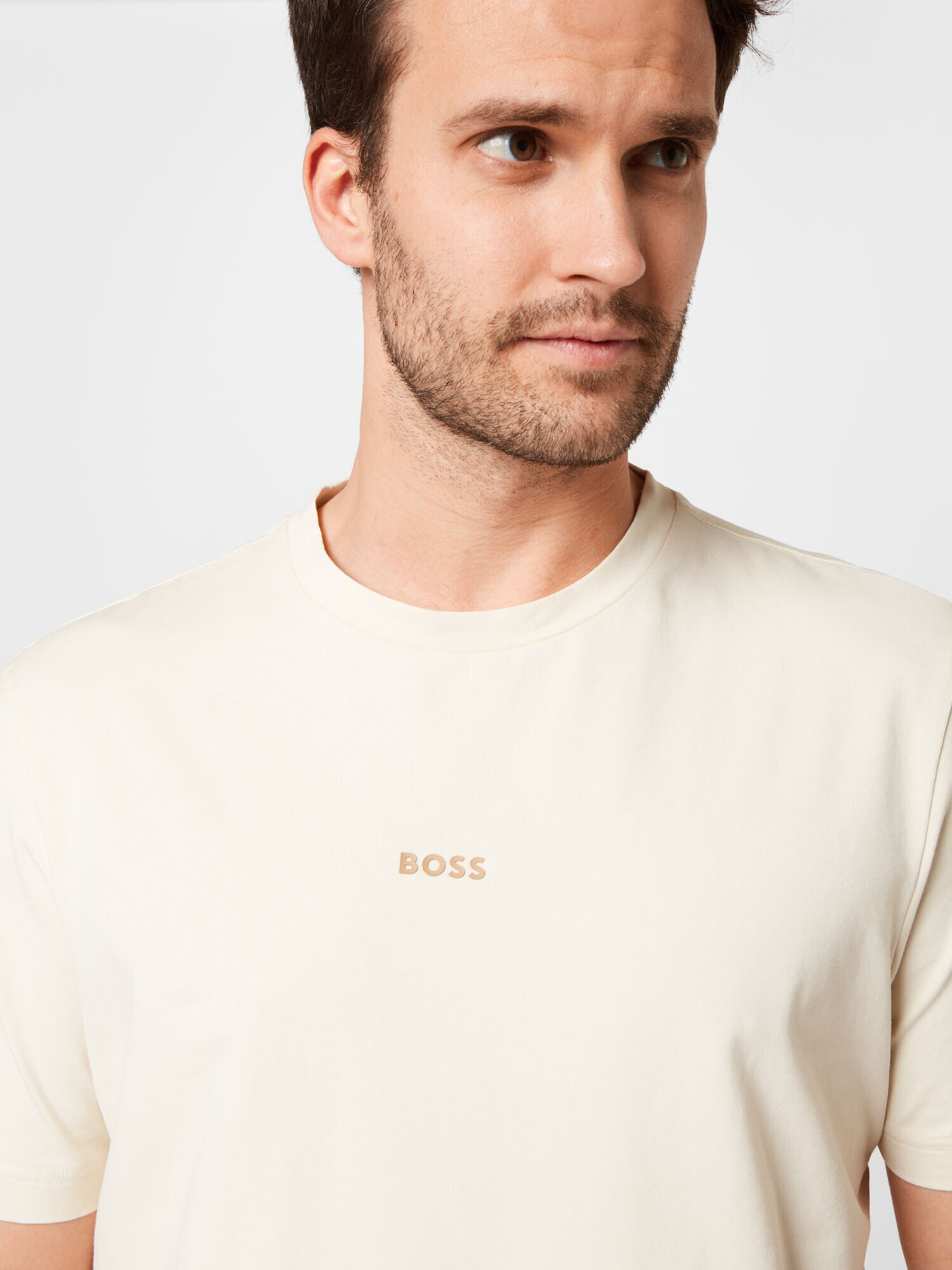 BOSS Orange Tricou 'Chup' crem / maro deschis - Pled.ro