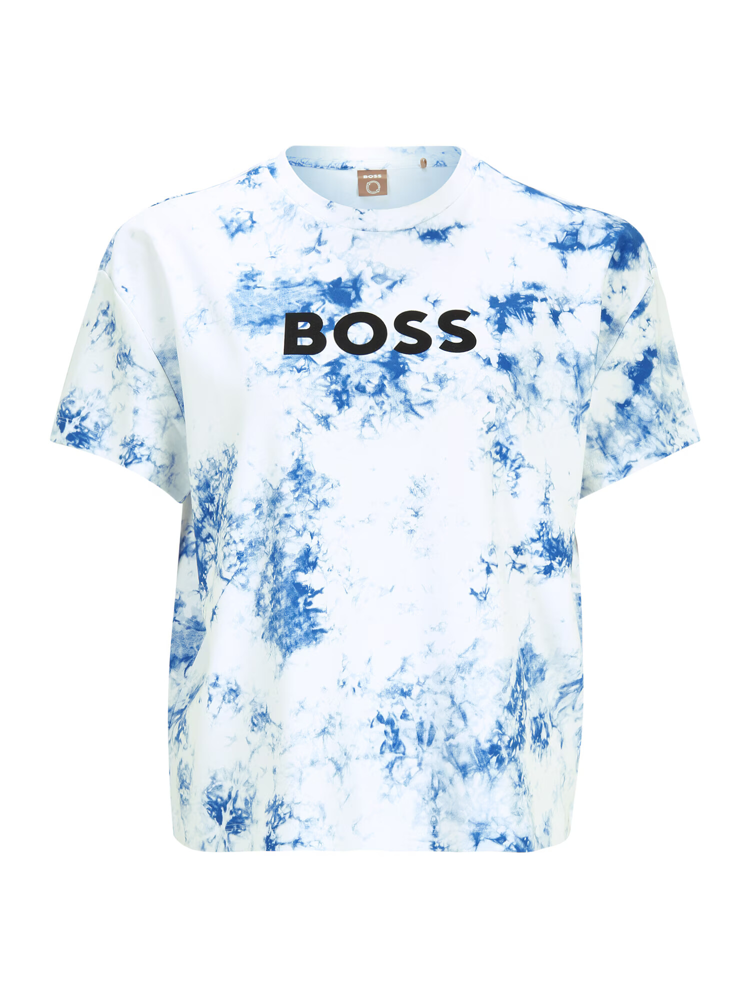 BOSS Orange Tricou 'Eba' albastru / negru / alb natural - Pled.ro