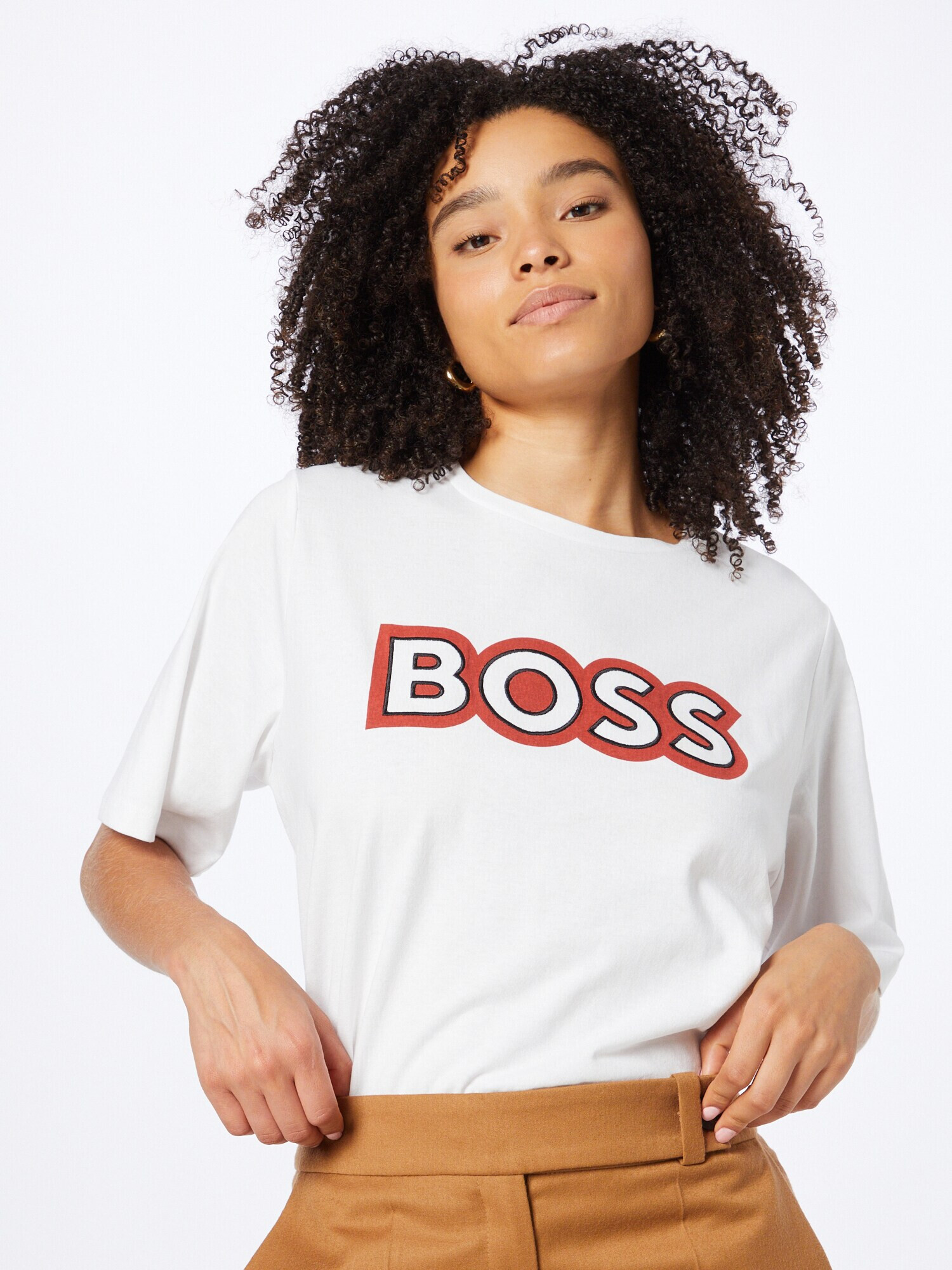 BOSS Orange Tricou 'Ekrisp' roșu ruginiu - Pled.ro