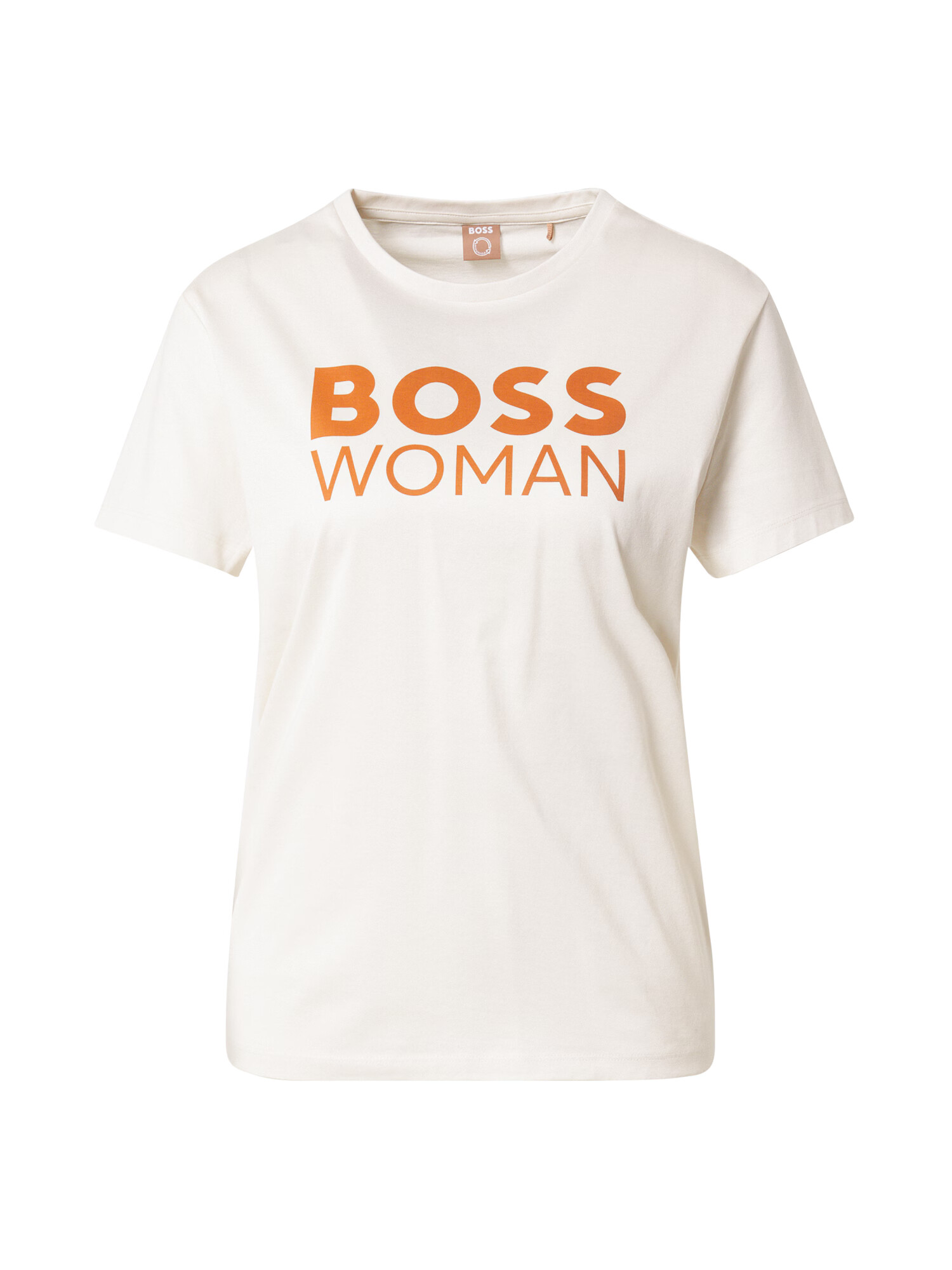 BOSS Orange Tricou 'Elinea' portocaliu închis / alb - Pled.ro