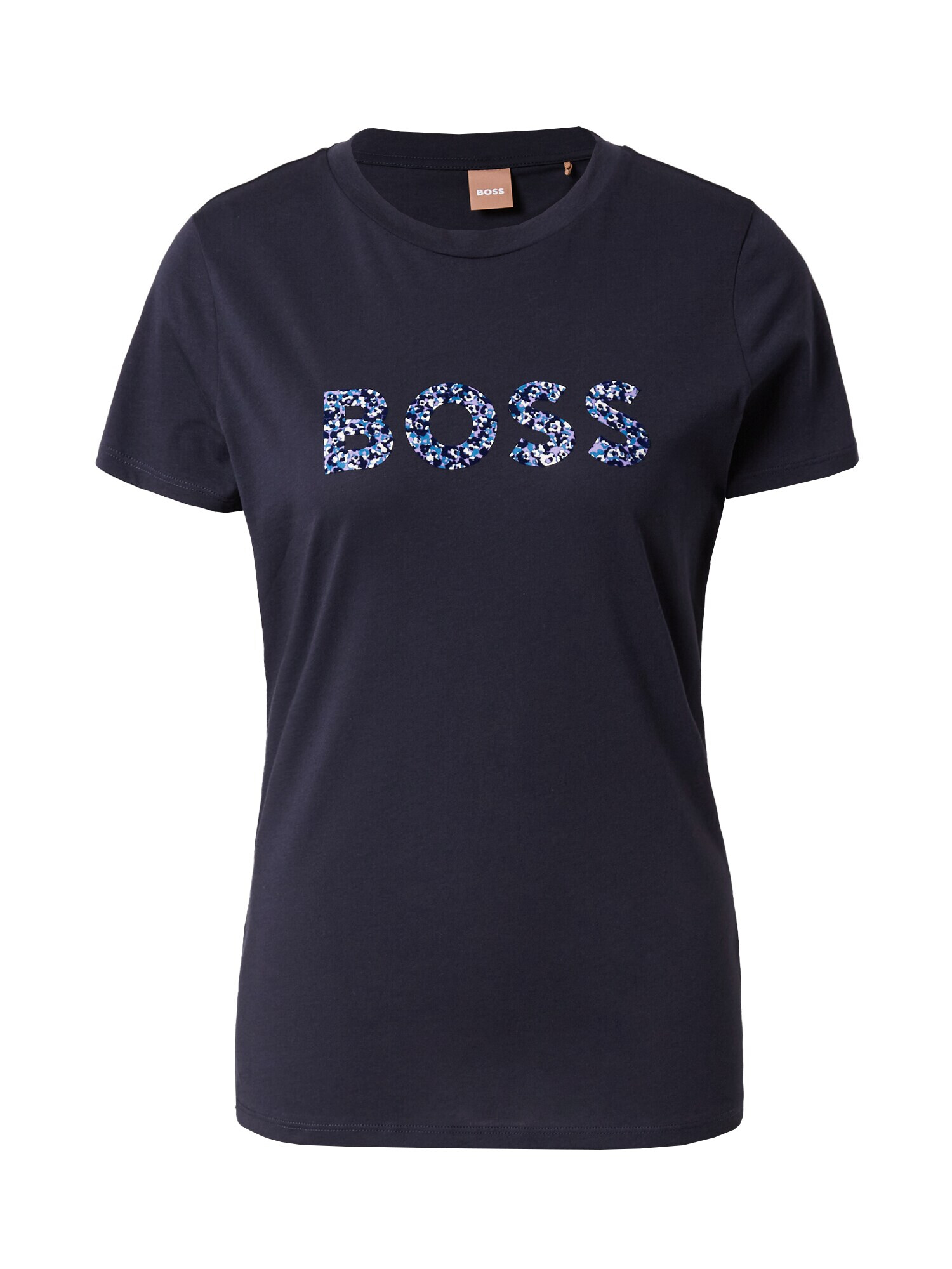 BOSS Orange Tricou 'Elogo' bleumarin / albastru deschis / lila / alb - Pled.ro