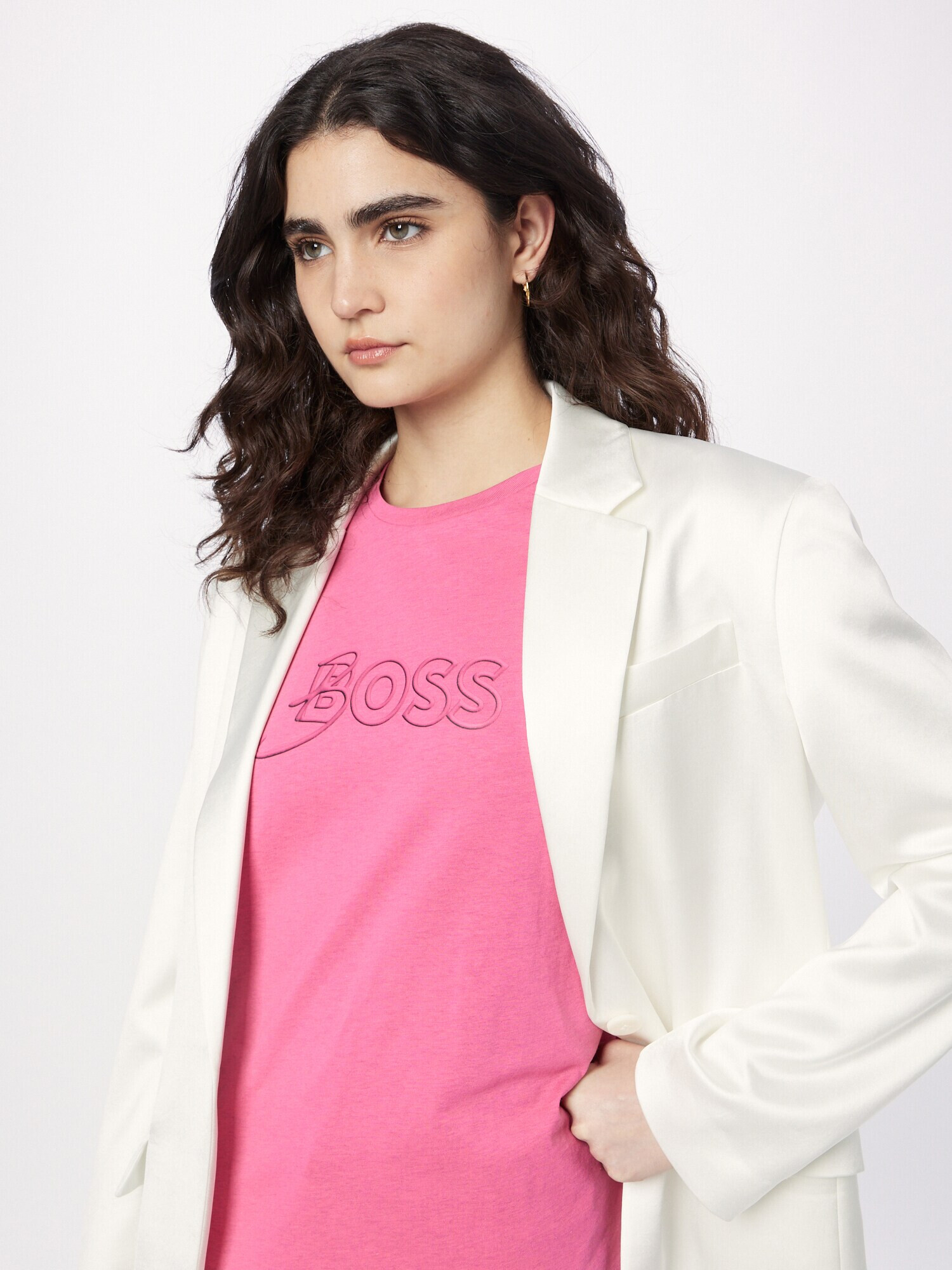 BOSS Orange Tricou 'Etey' roz deschis - Pled.ro