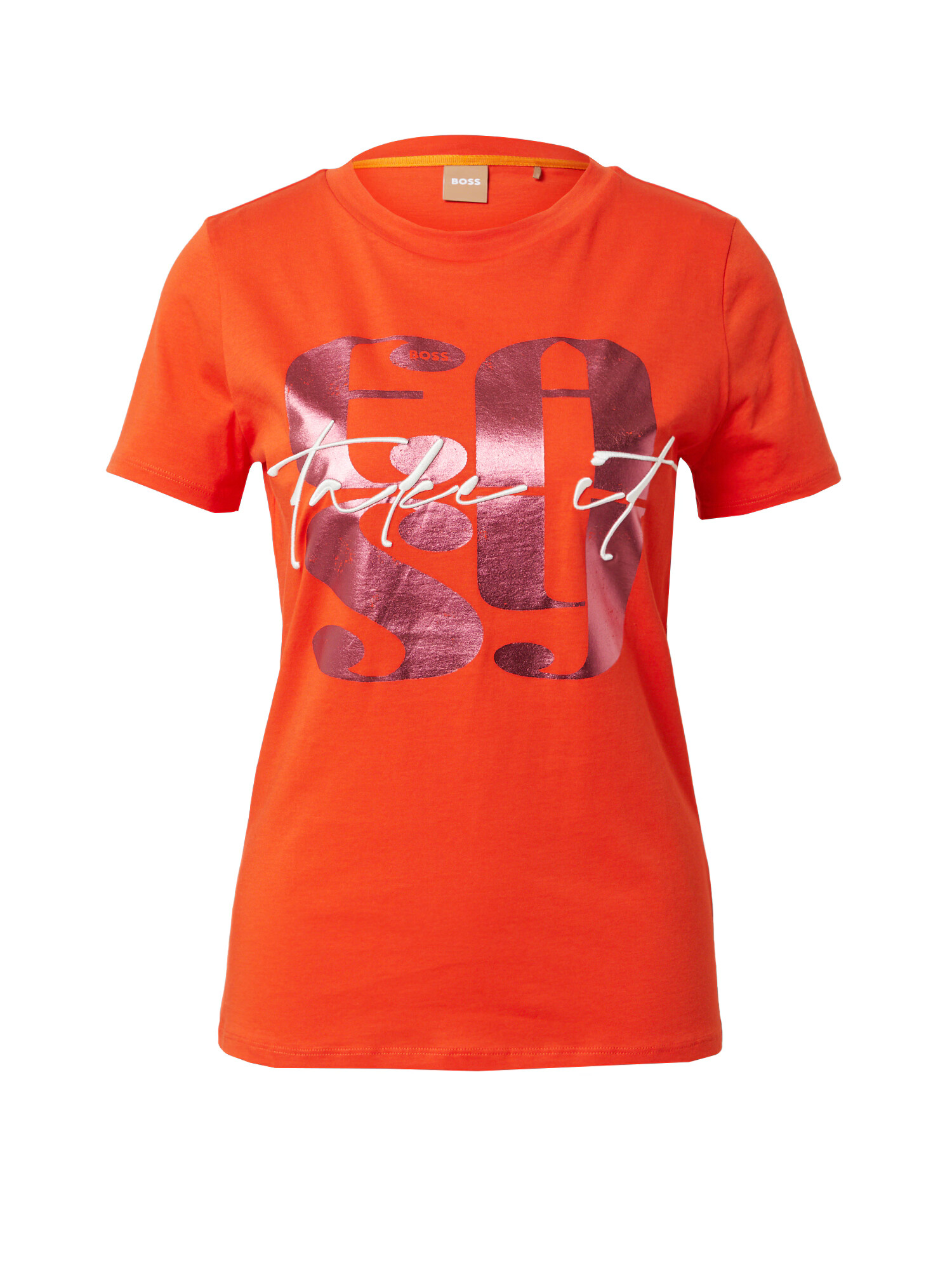 BOSS Orange Tricou lila / portocaliu / alb - Pled.ro