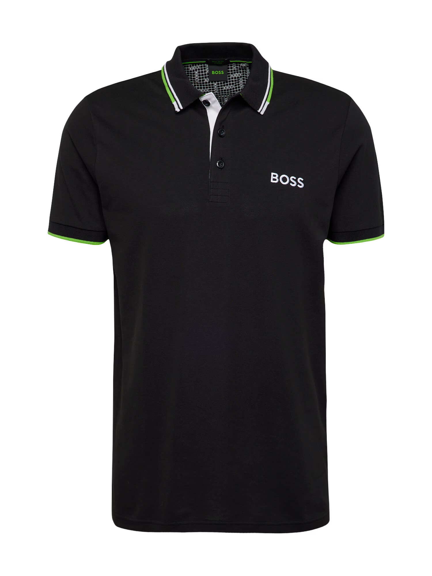 BOSS Orange Tricou 'Paddy Pro' verde deschis / negru / alb - Pled.ro