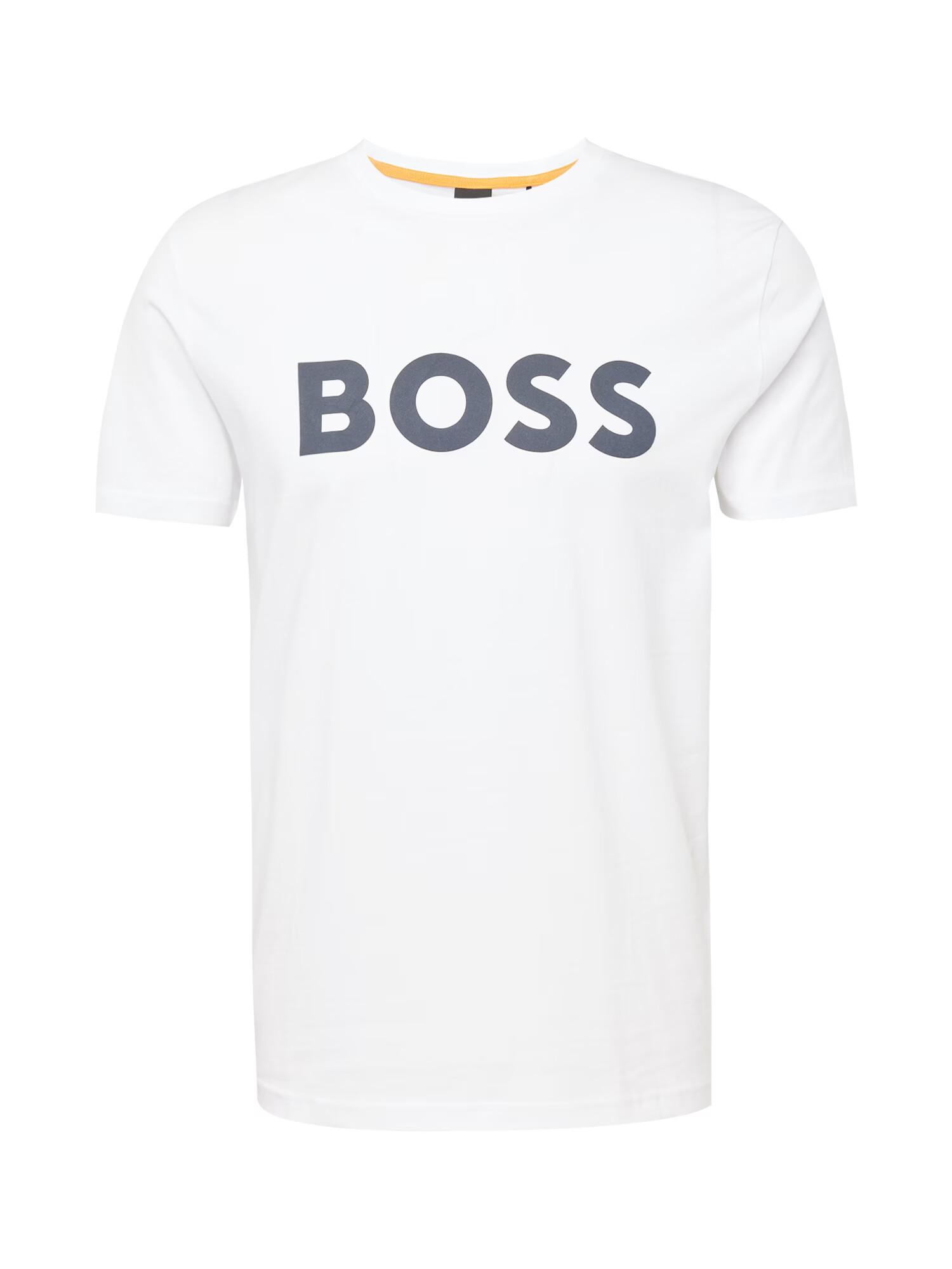 BOSS Orange Tricou 'Thinking' negru / alb - Pled.ro