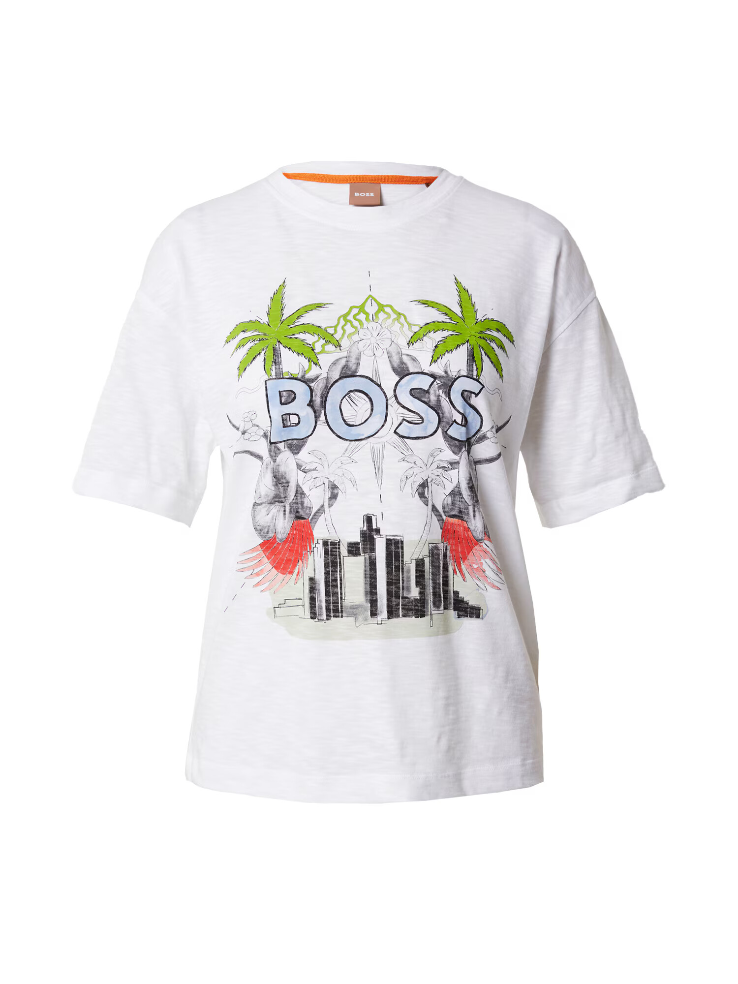 BOSS Orange Tricou verde măr / roșu / negru / alb - Pled.ro