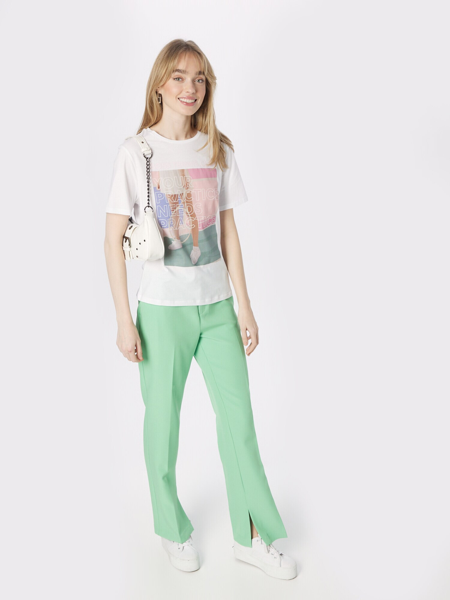 BOSS Orange Tricou 'Esummer' verde / mov liliachiu / roz / alb - Pled.ro