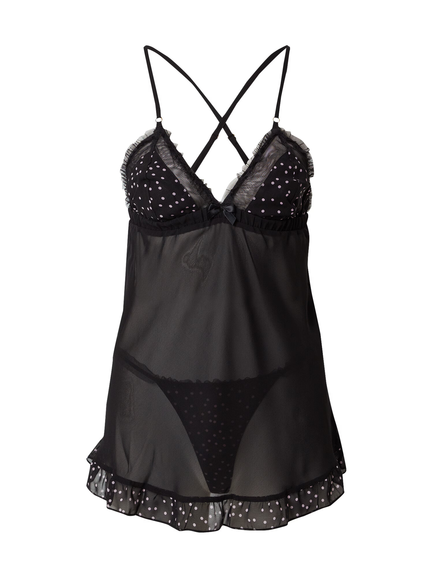 Boux Avenue Lenjerie sexy 'SABRINA' negru / alb - Pled.ro