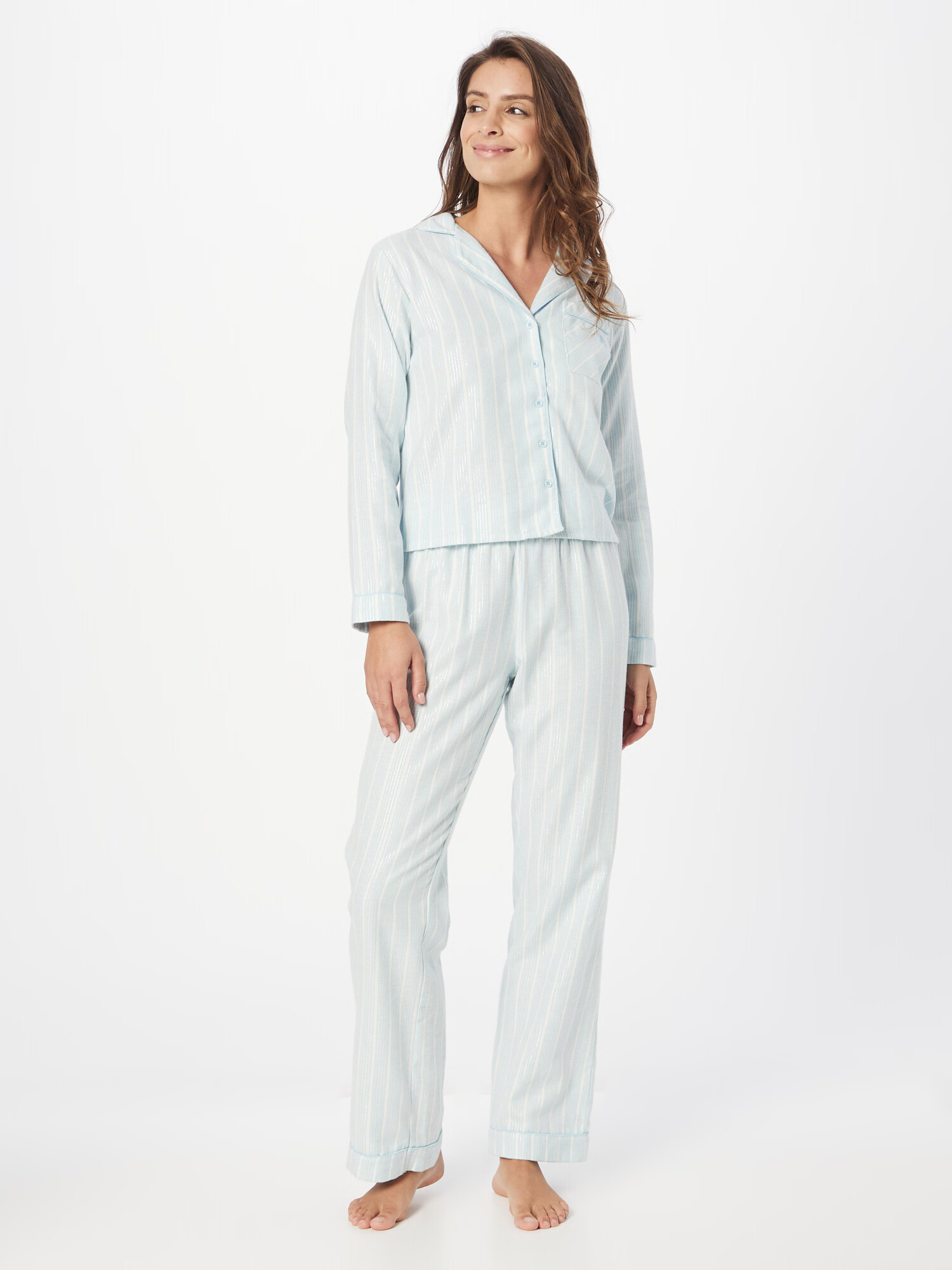 Boux Avenue Pijama albastru deschis / argintiu / alb - Pled.ro