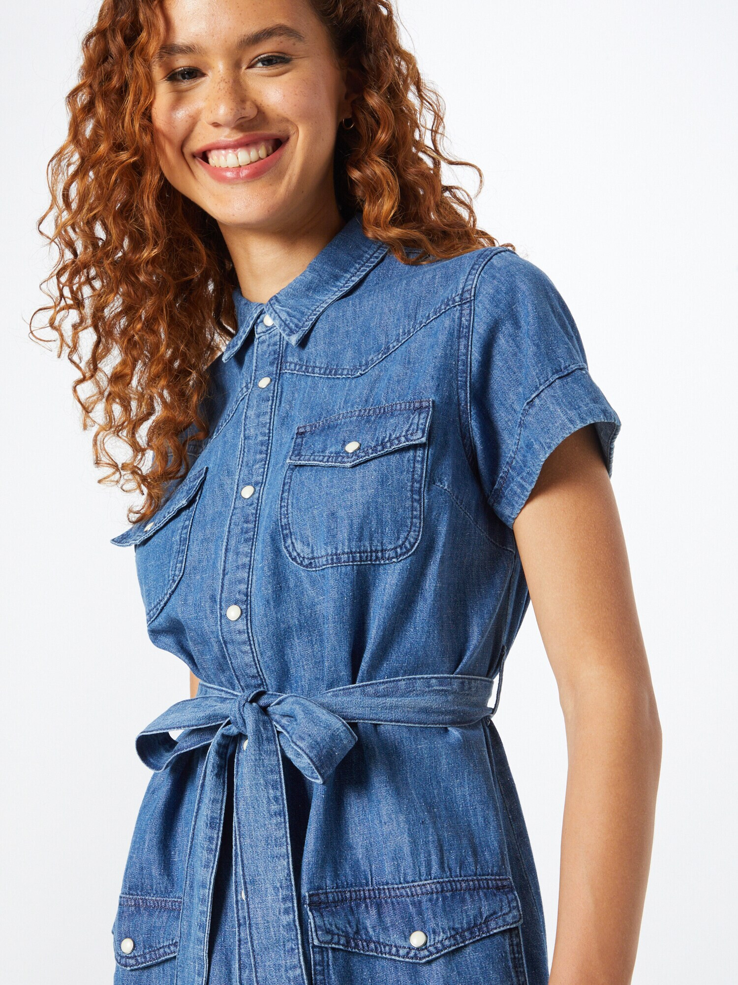 Boyish Rochie tip bluză 'MARCEL' albastru denim - Pled.ro