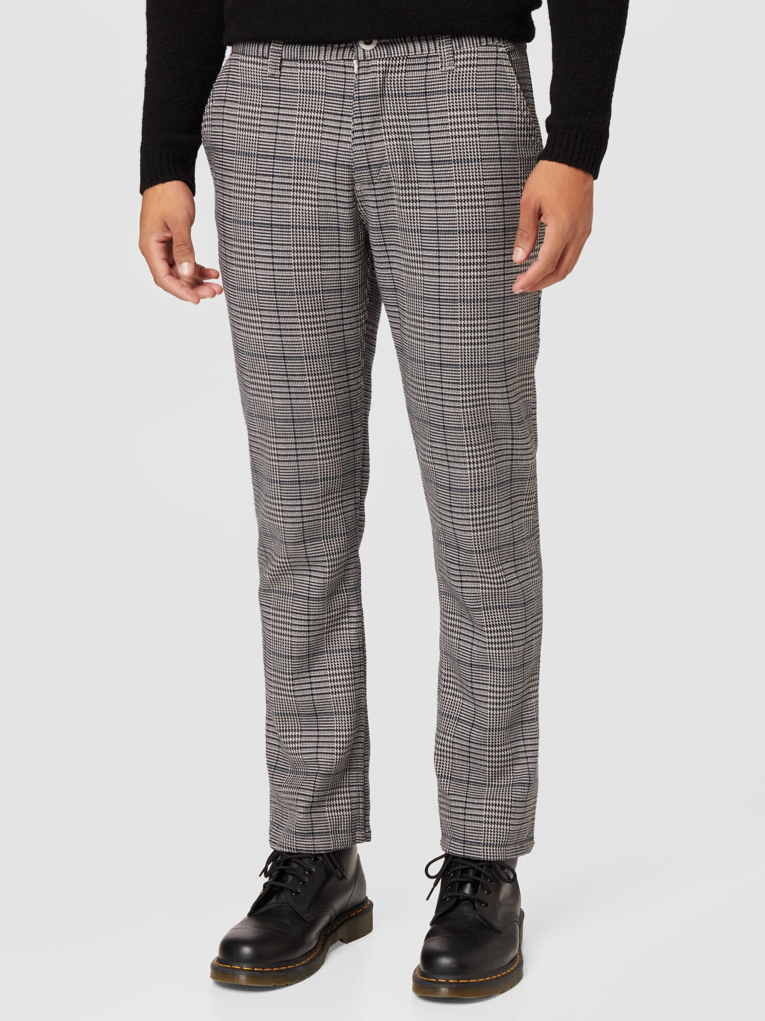 Brixton Pantaloni eleganți gri / alb - Pled.ro