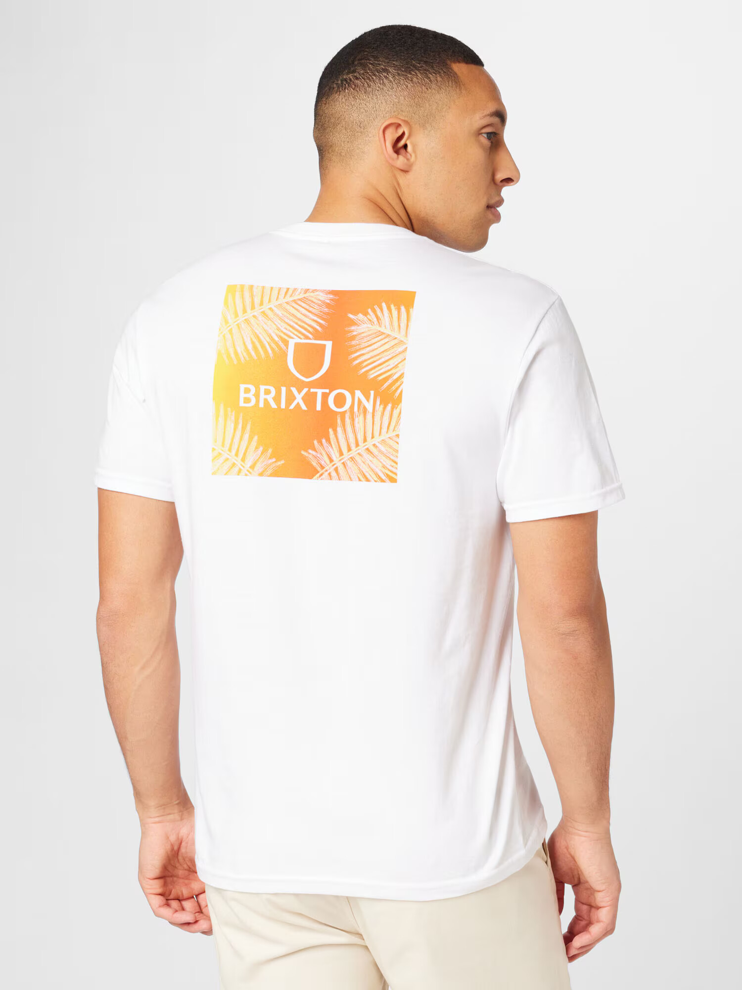 Brixton Tricou 'ALPHA' galben lămâie / portocaliu / alb - Pled.ro