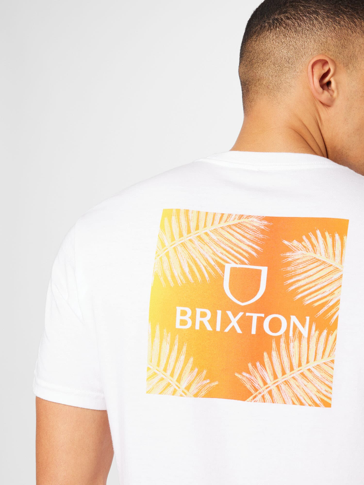 Brixton Tricou 'ALPHA' galben lămâie / portocaliu / alb - Pled.ro