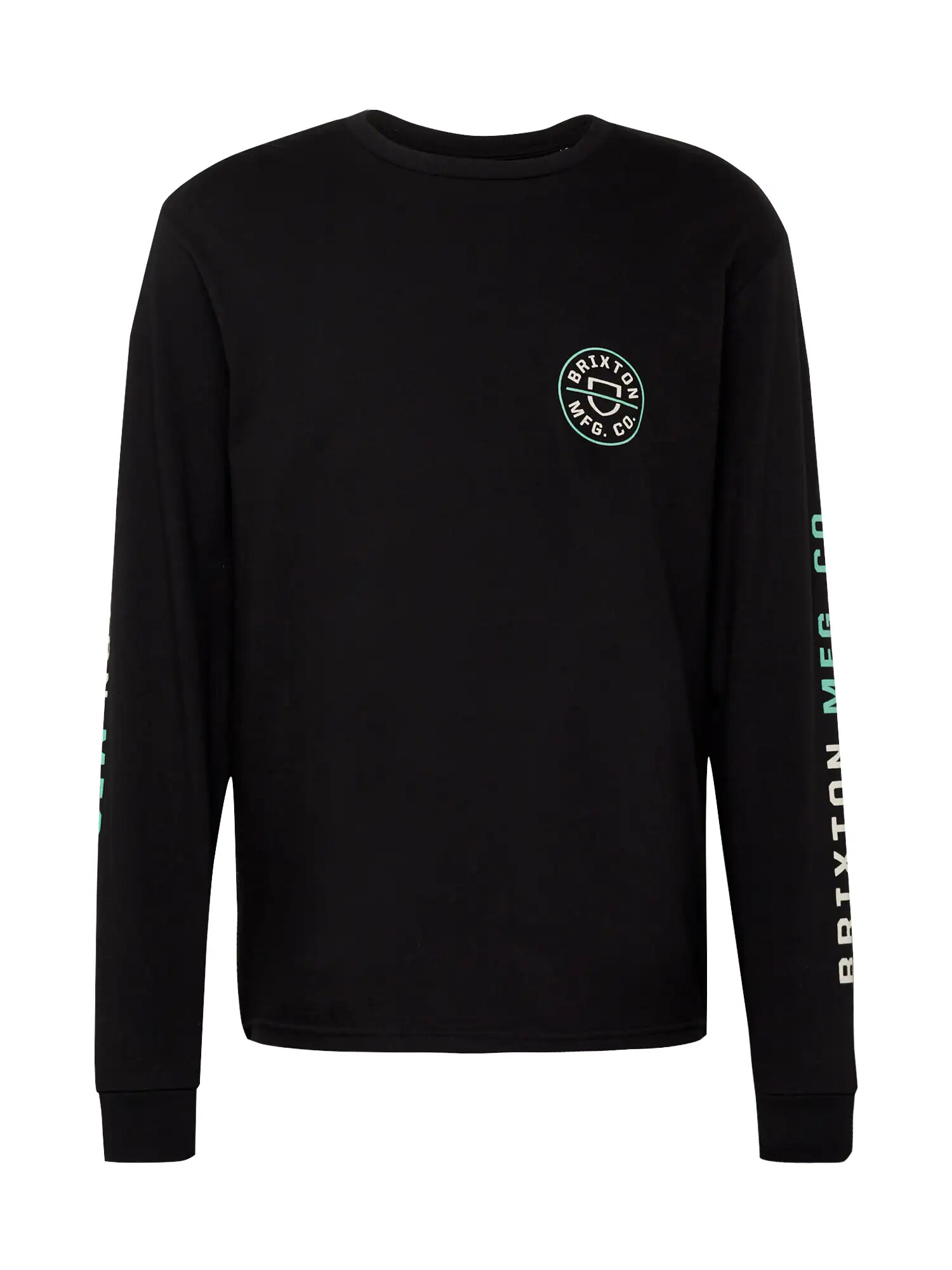 Brixton Tricou 'CREST' verde / negru / alb - Pled.ro