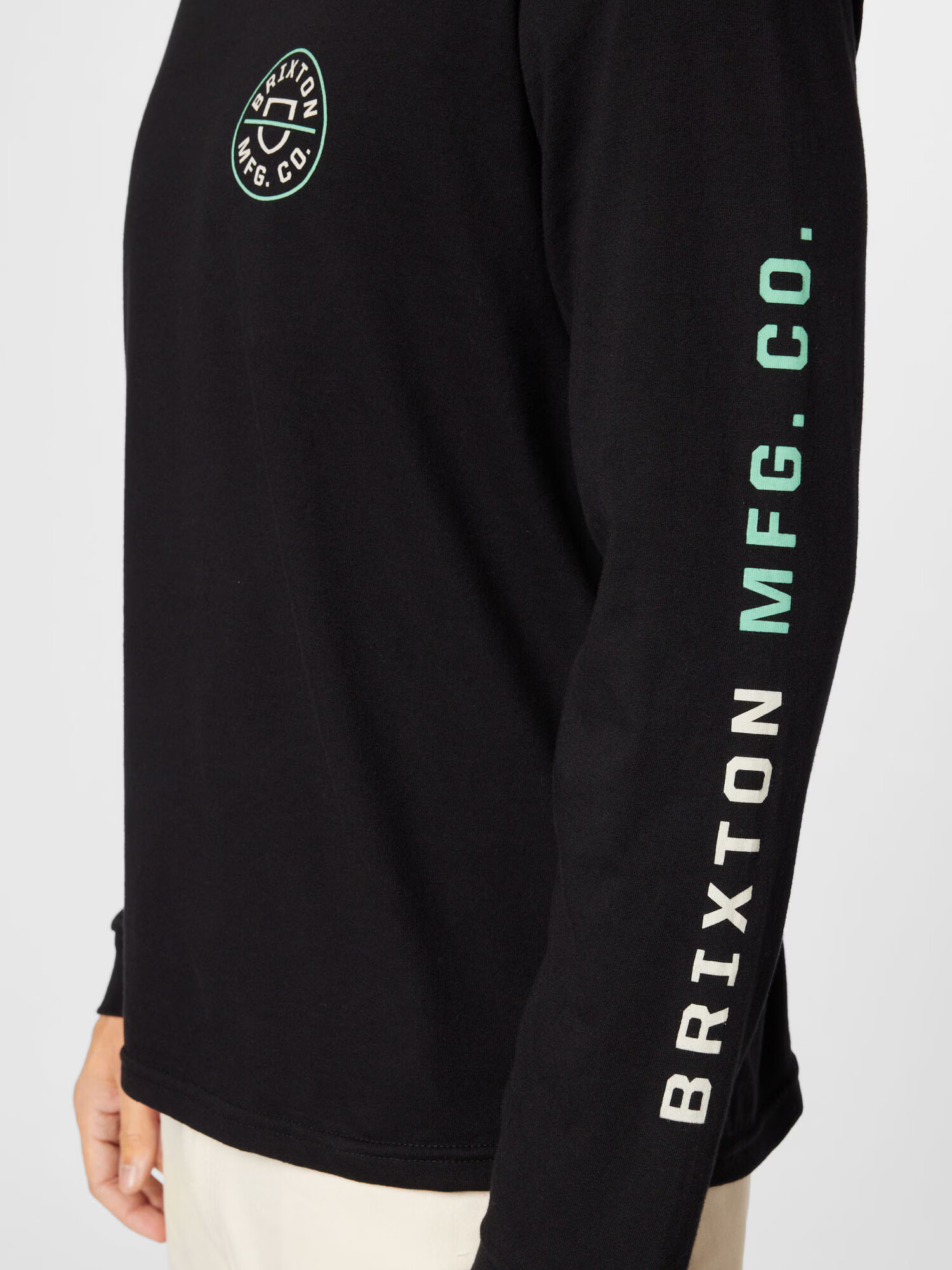 Brixton Tricou 'CREST' verde / negru / alb - Pled.ro