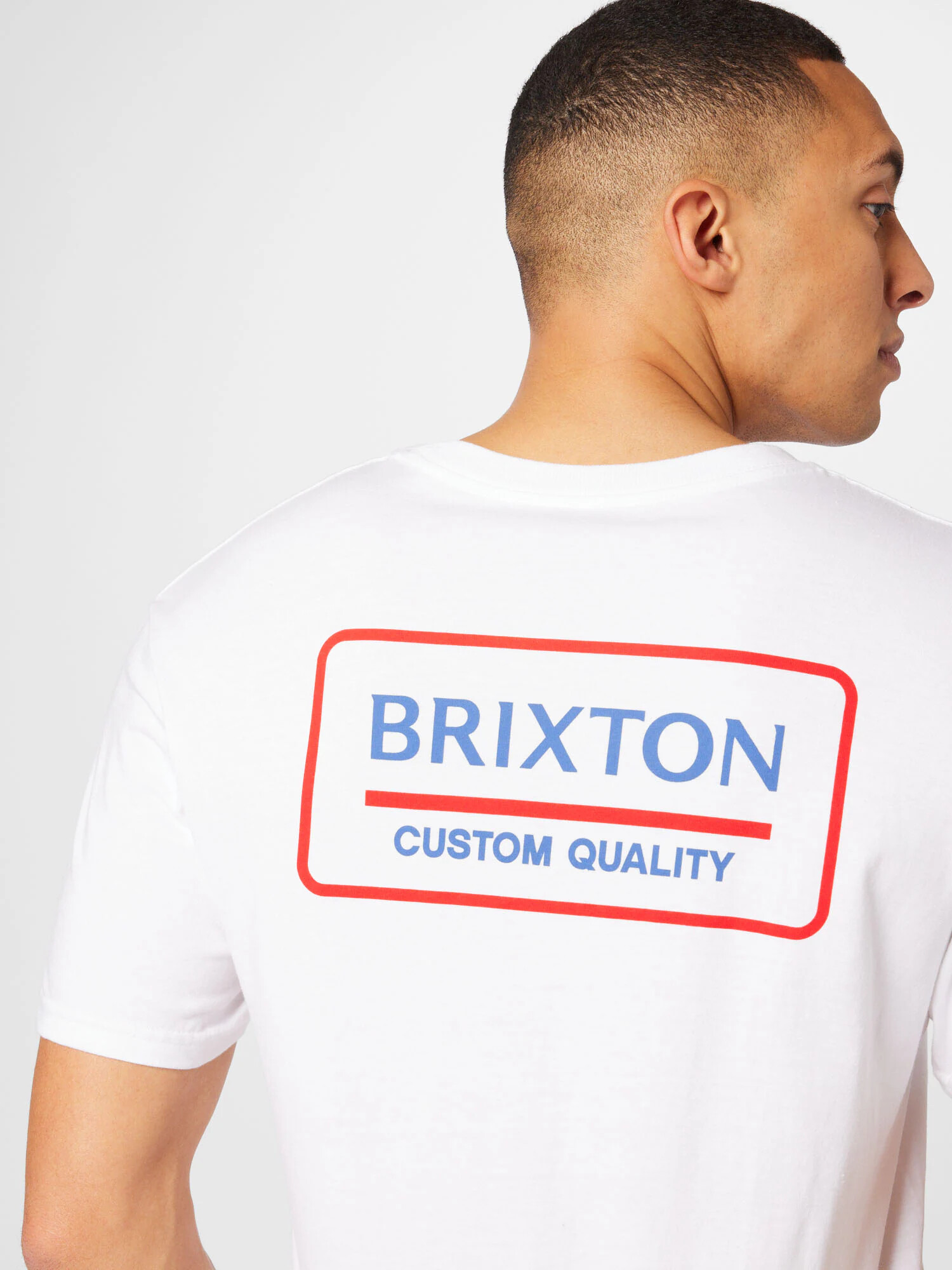 Brixton Tricou 'PALMER PROPER' roșu carmin / negru / alb - Pled.ro