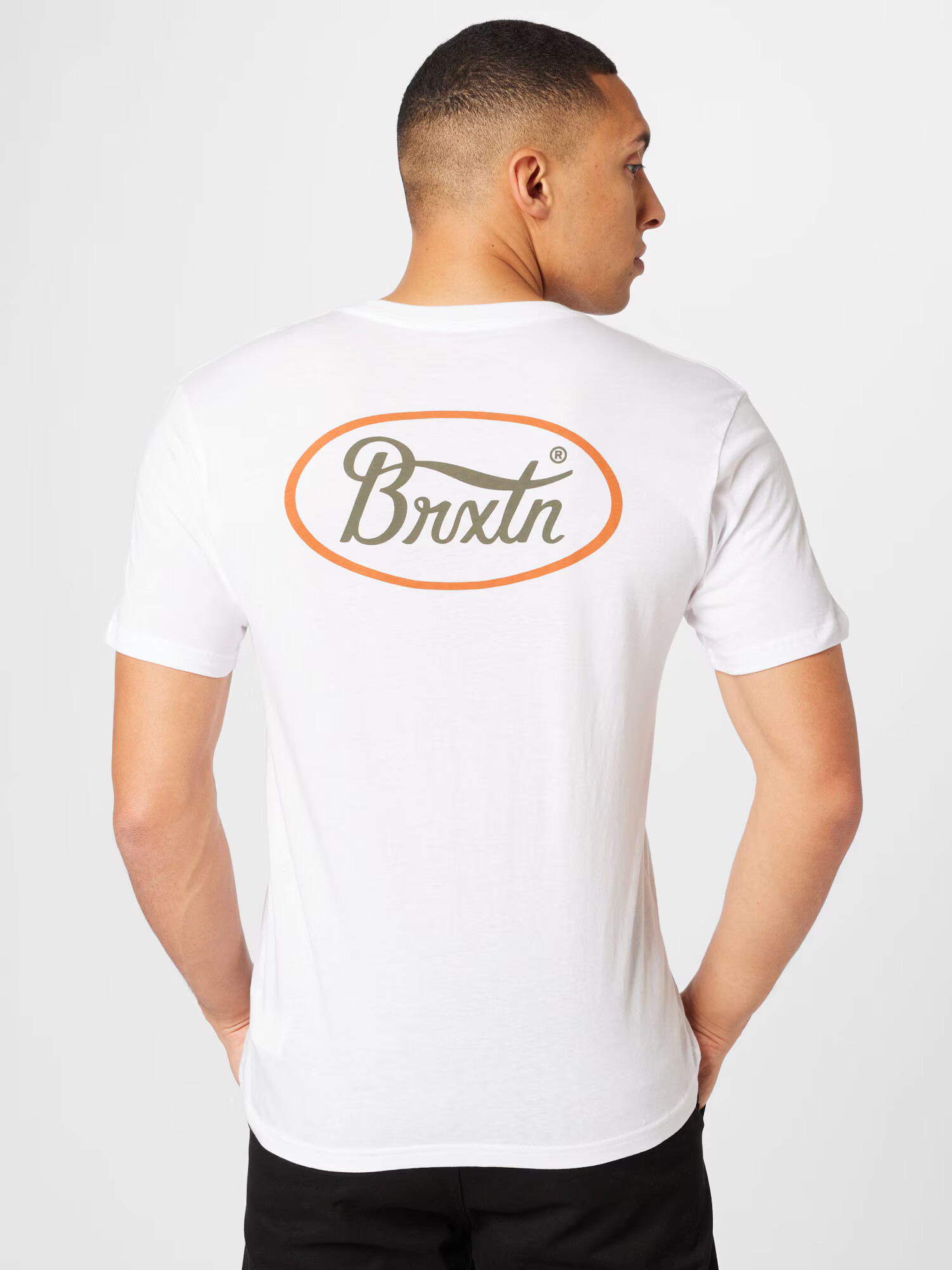 Brixton Tricou 'PARSONS' kaki / roșu orange / alb - Pled.ro