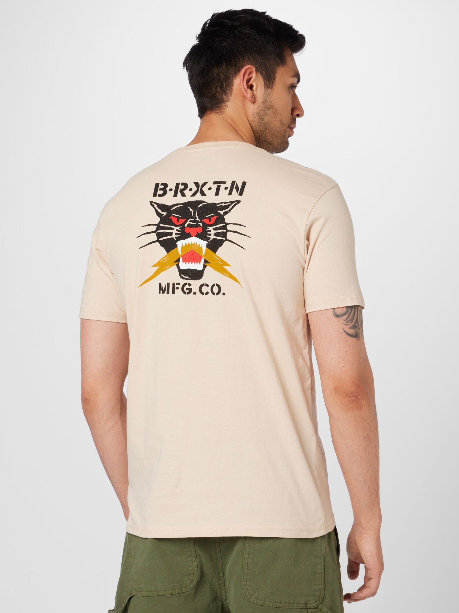 Brixton Tricou 'SPARKS' gri deschis / roșu / negru / alb - Pled.ro