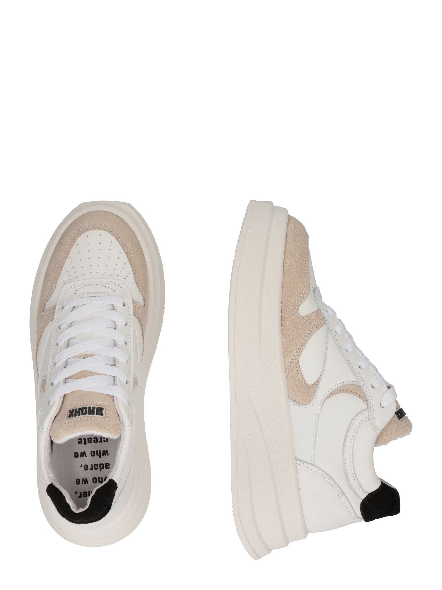 BRONX Sneaker low 'Vigg-O' gri taupe / negru / alb murdar - Pled.ro