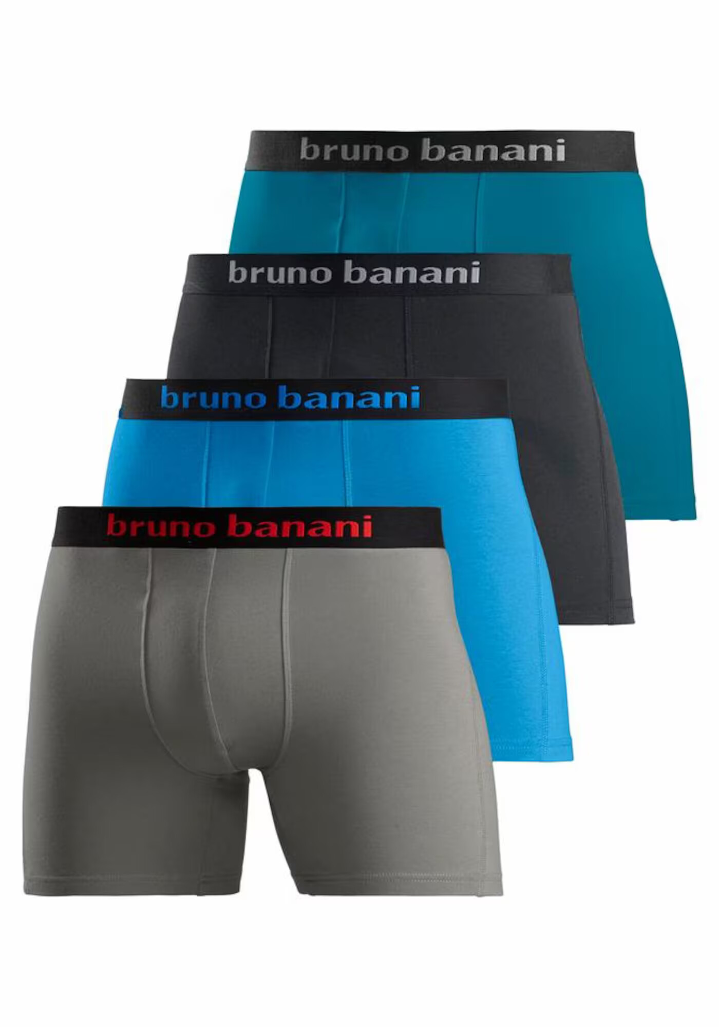 BRUNO BANANI Boxeri turcoaz / gri fumuriu / verde petrol / negru - Pled.ro