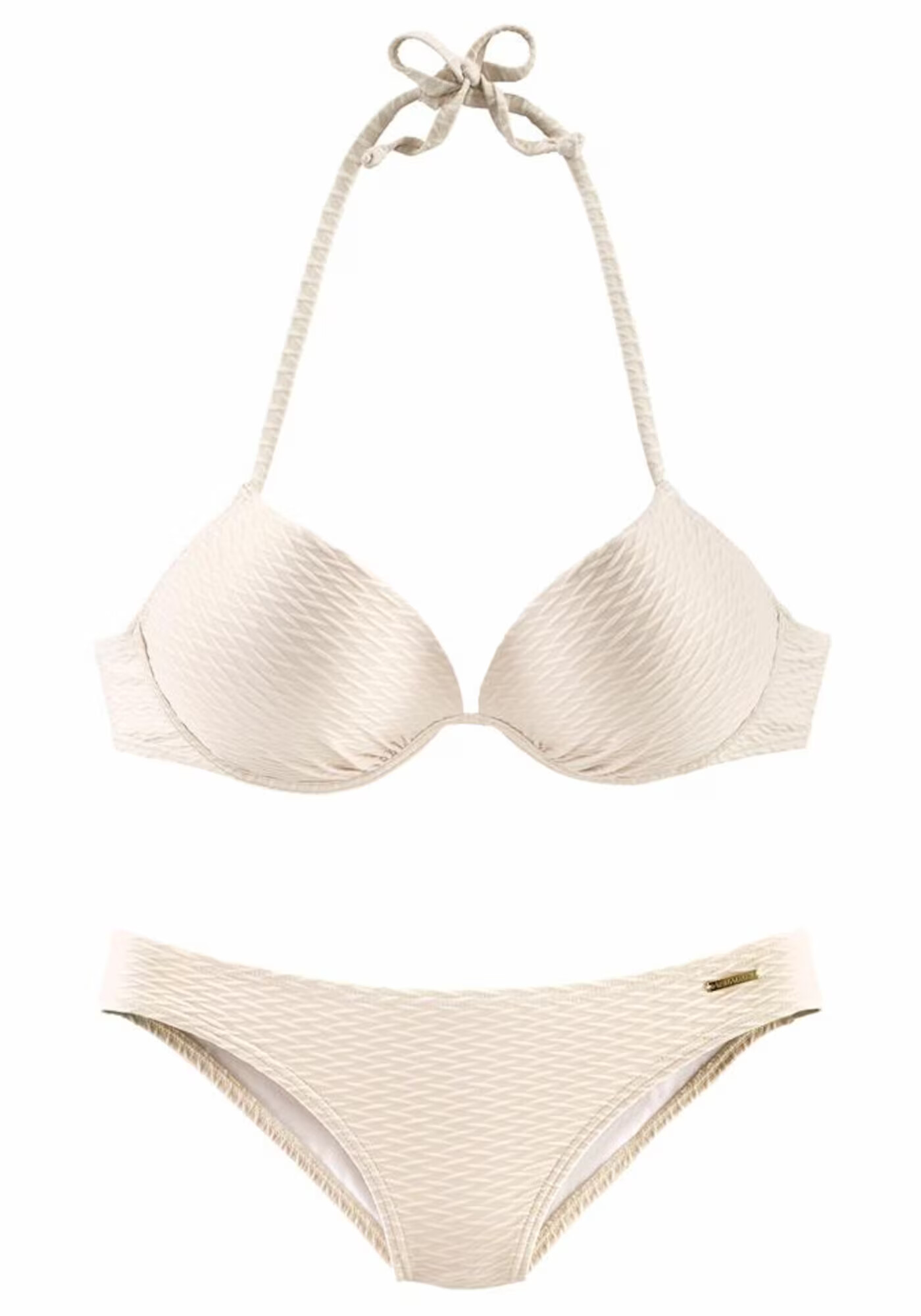 BRUNO BANANI Costum de baie două piese crem - Pled.ro