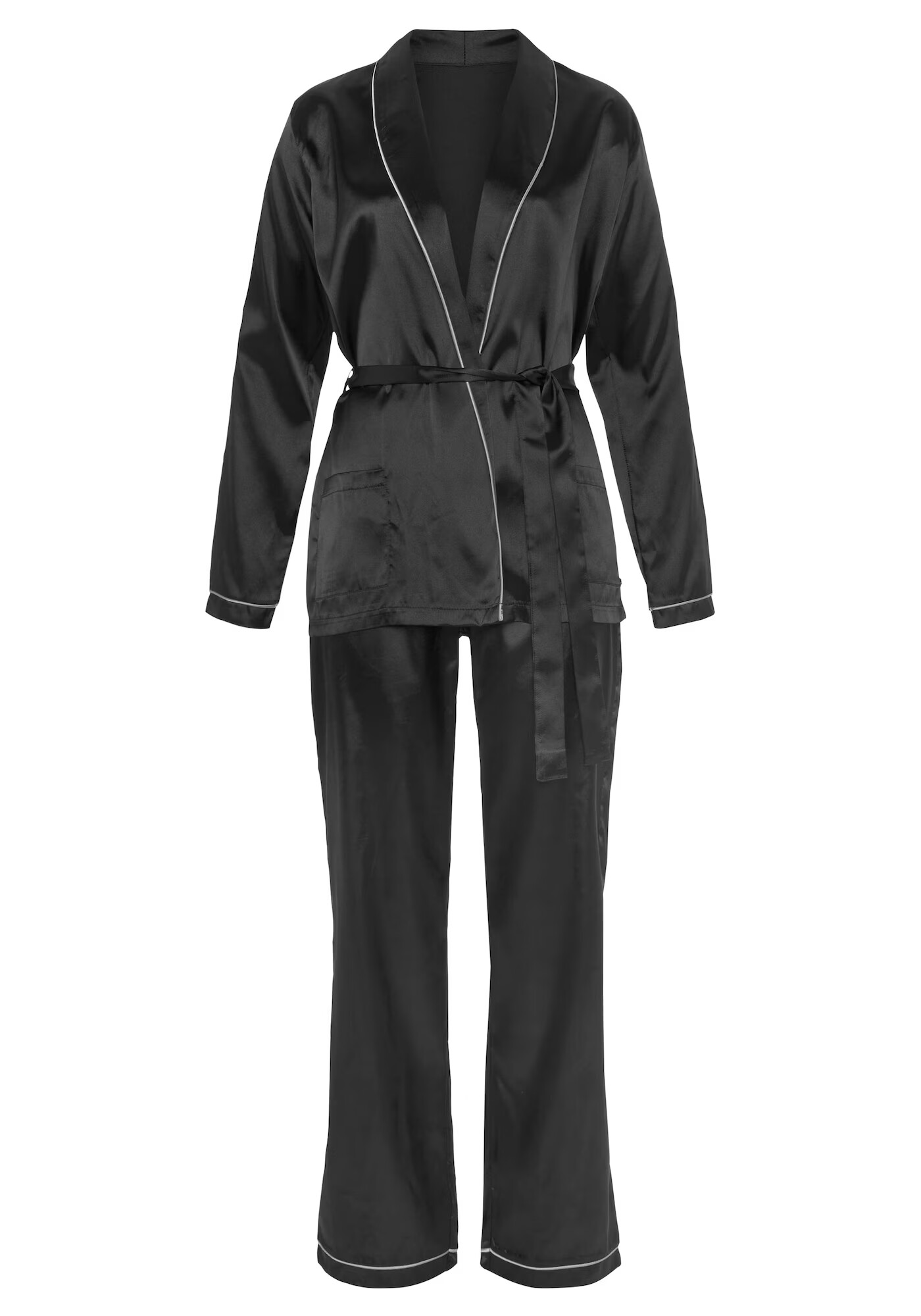 BRUNO BANANI Pijama negru / alb - Pled.ro