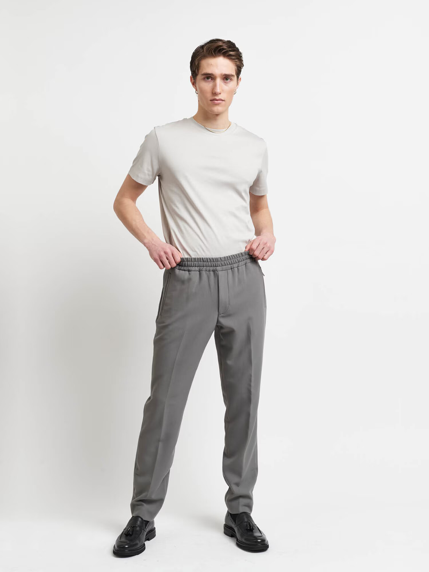 BRUUNS BAZAAR Pantaloni 'Charlie Eddie' gri - Pled.ro