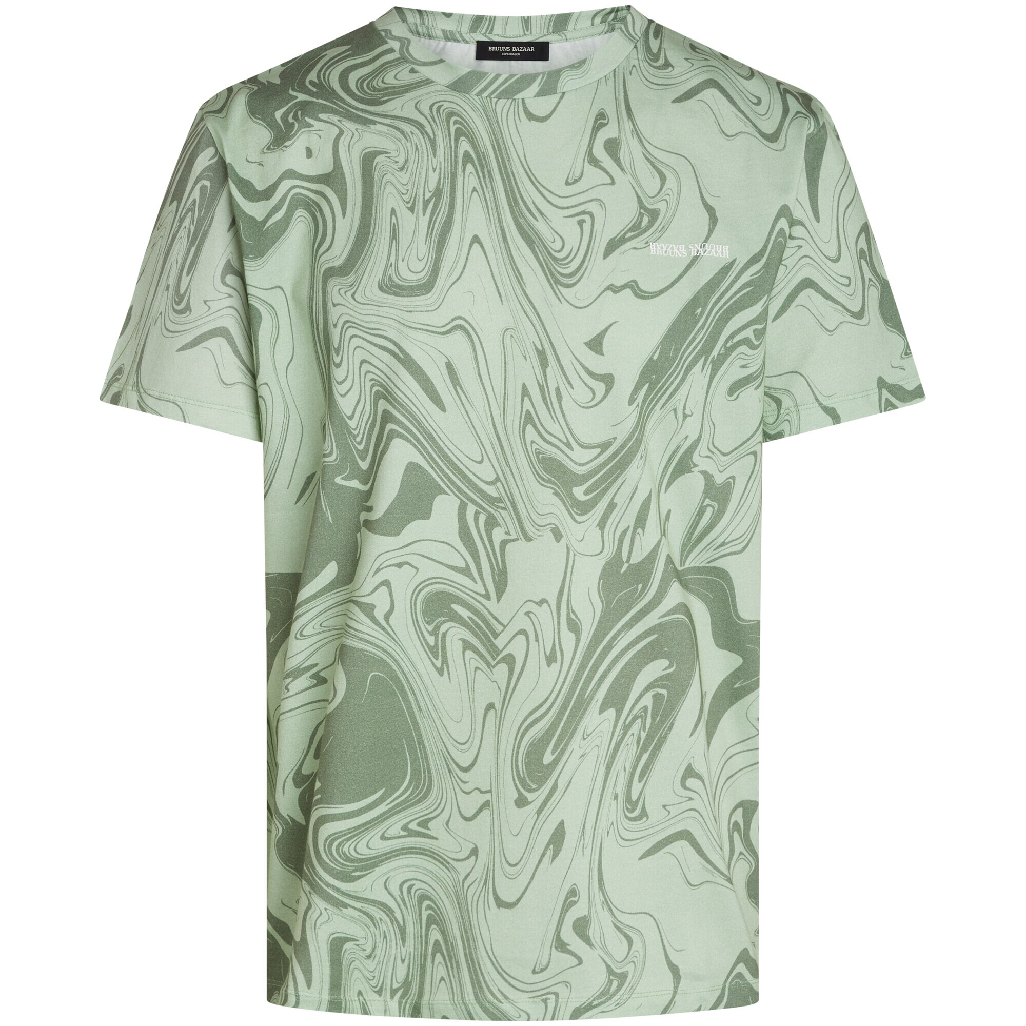 BRUUNS BAZAAR Tricou 'Blend Billy' verde pastel - Pled.ro