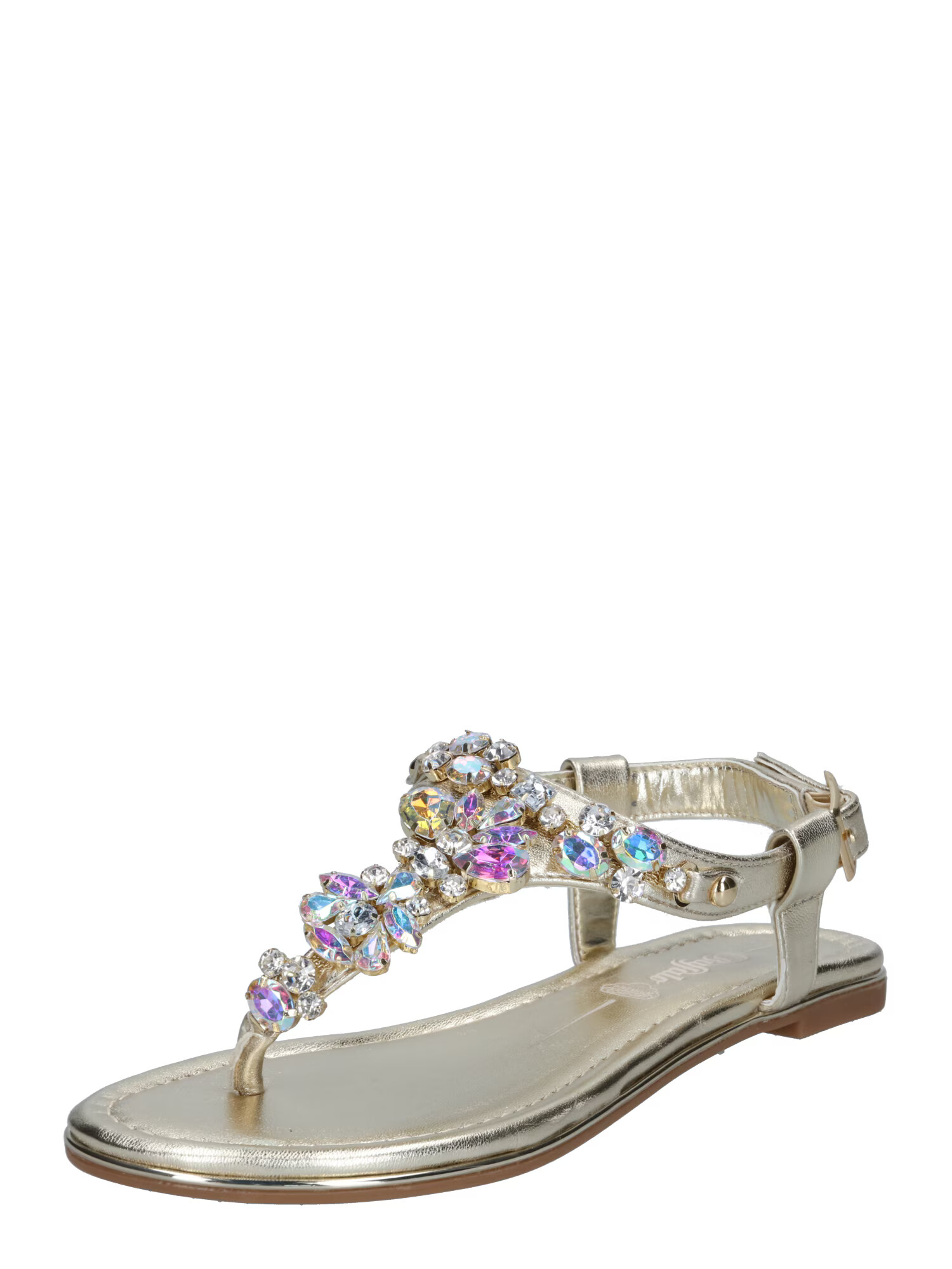 BUFFALO Flip-flops 'Rhonda' turcoaz / auriu / mov deschis / transparent - Pled.ro