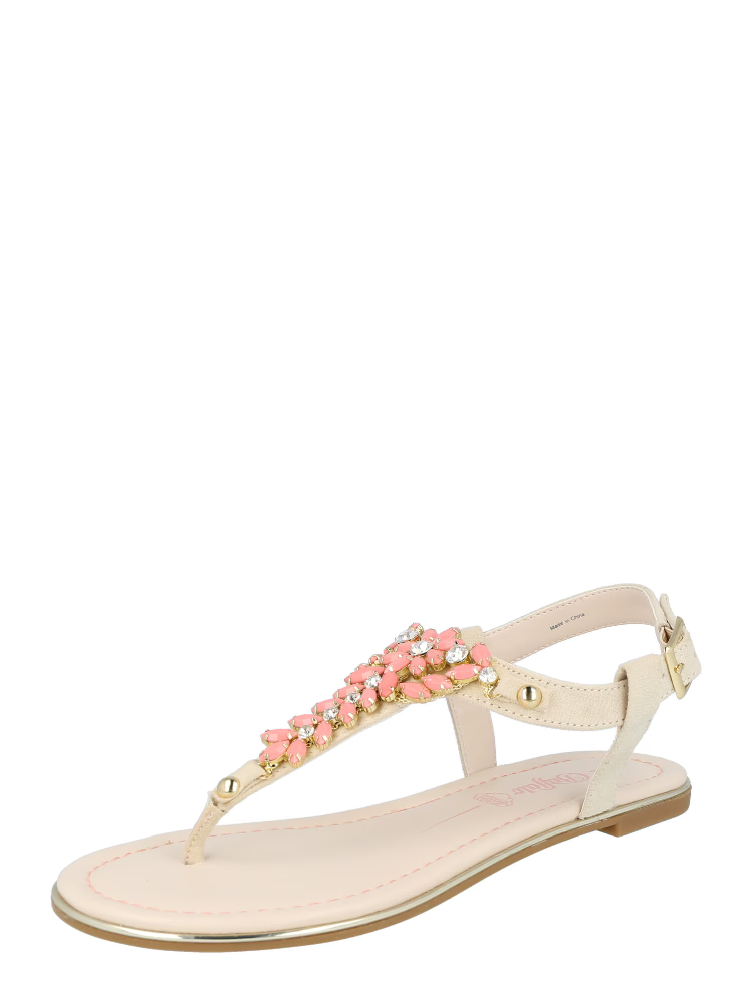 BUFFALO Flip-flops 'ROSALIE' crem / portocaliu somon - Pled.ro