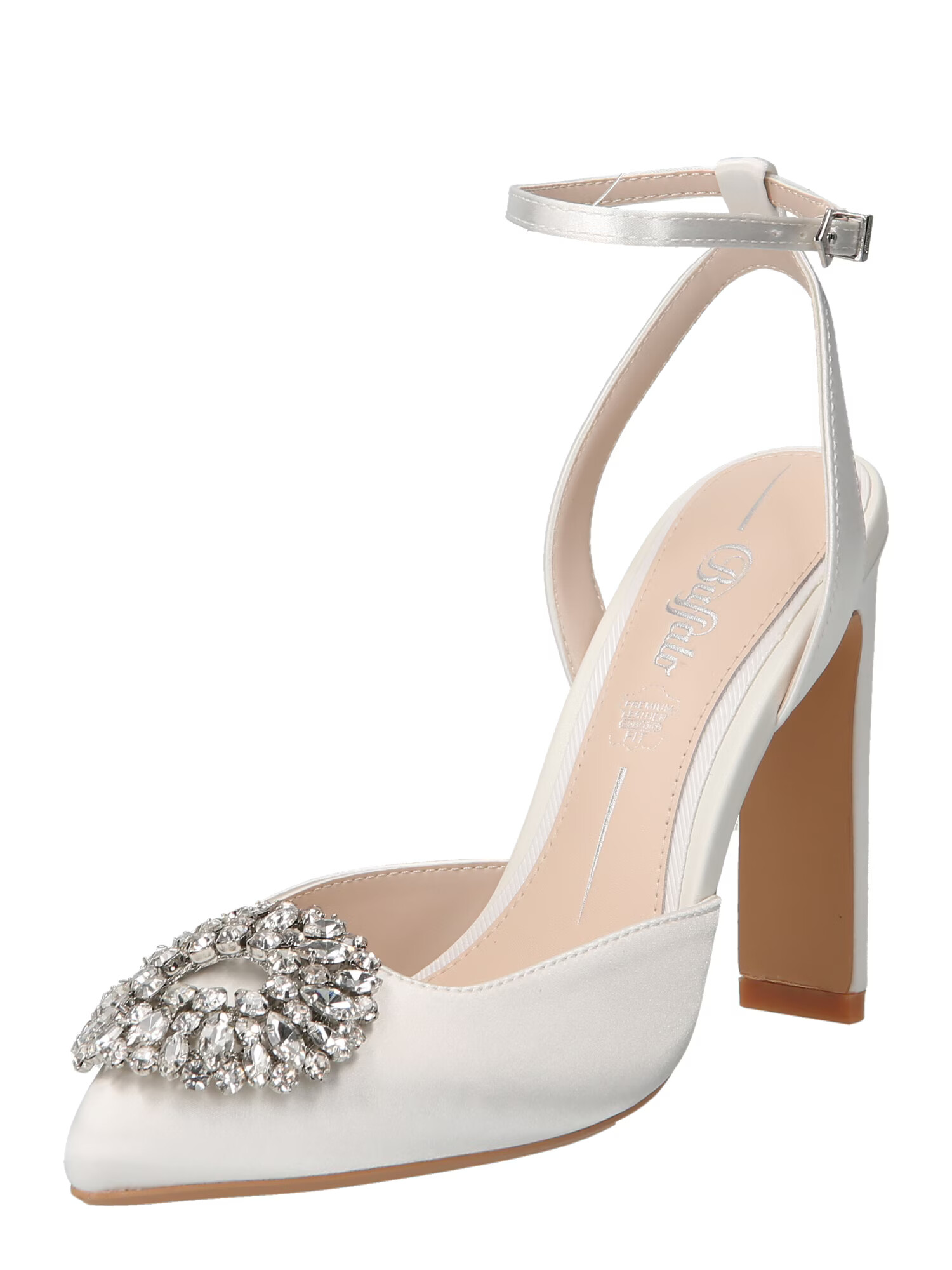 BUFFALO Pumps 'JUDY ICE' argintiu / transparent / alb murdar - Pled.ro