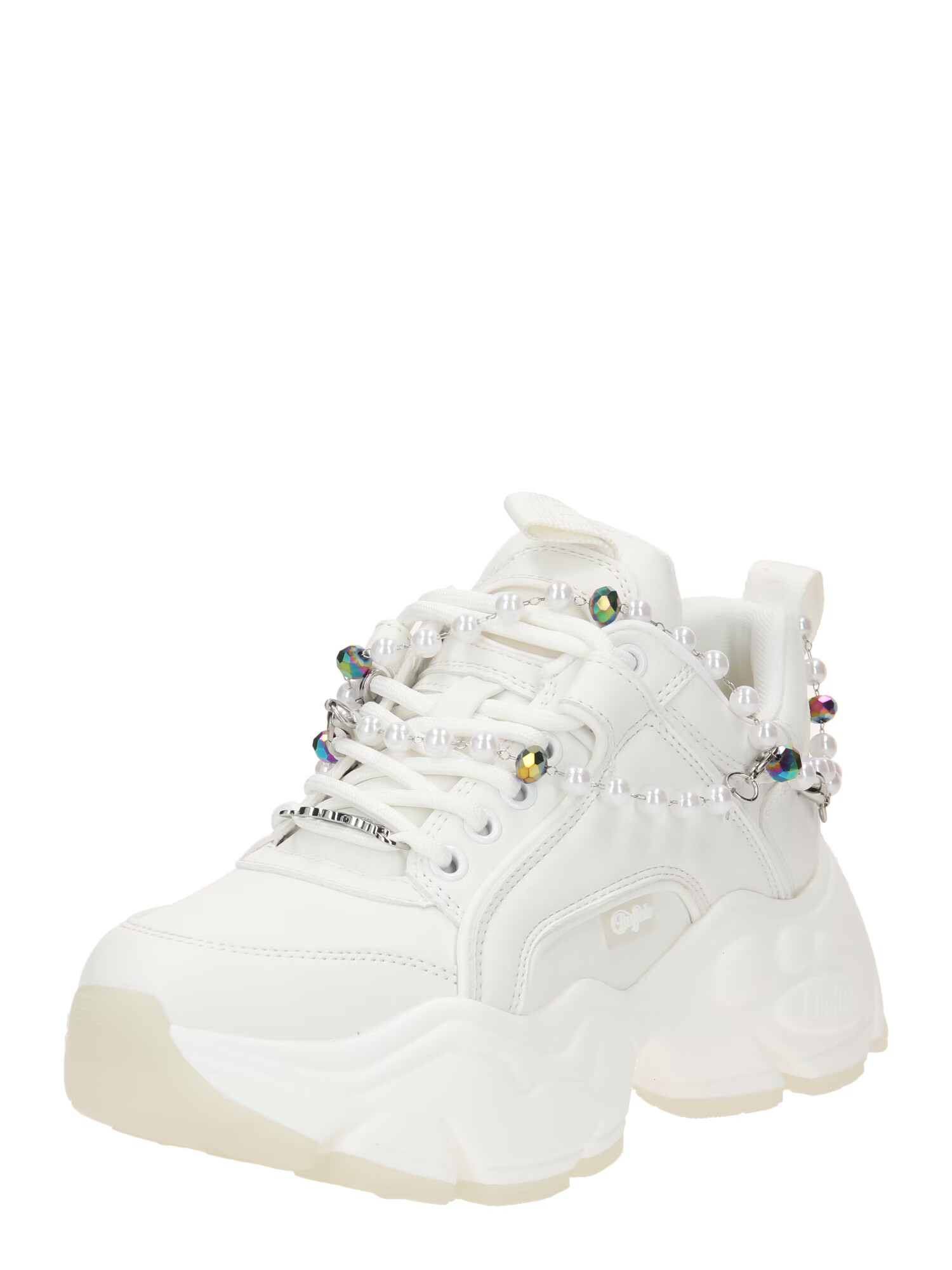 BUFFALO Sneaker low 'BINARY CHARM' alb perlat - Pled.ro