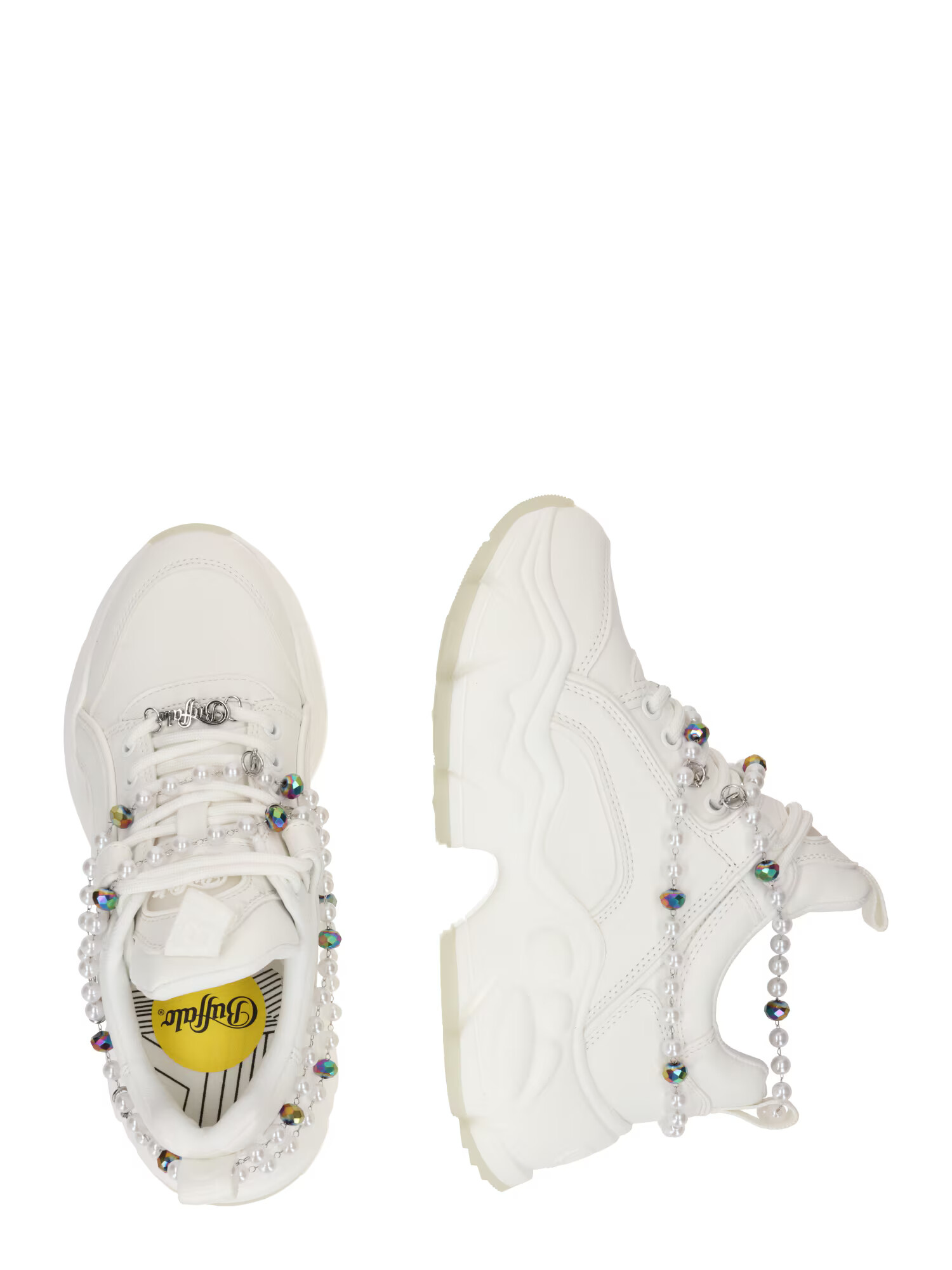 BUFFALO Sneaker low 'BINARY CHARM' alb perlat - Pled.ro