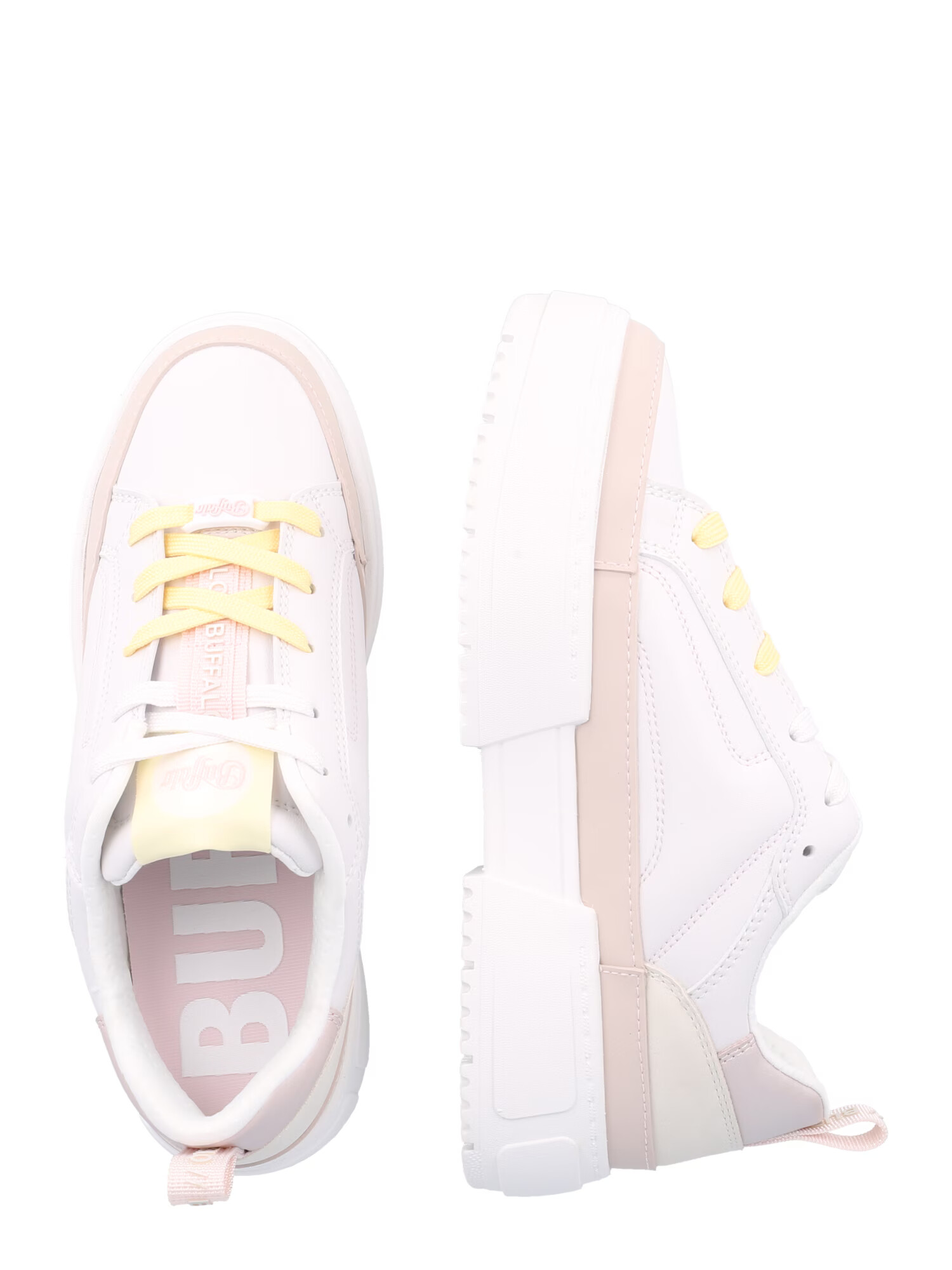 BUFFALO Sneaker low galben pastel / roz pastel / alb - Pled.ro